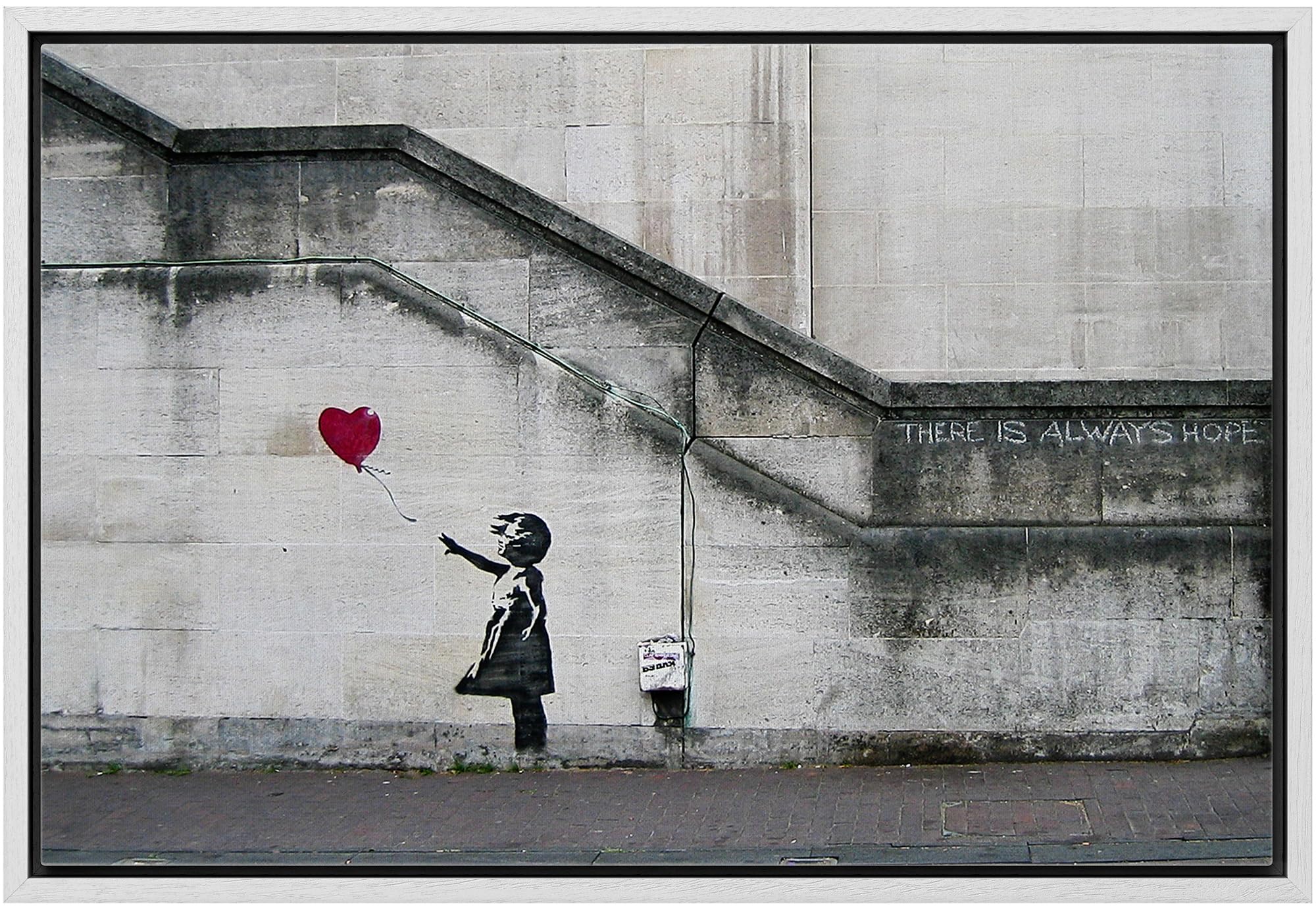 Amazon.com: wall26 Framed Canvas Print Wall Art Banksy There is