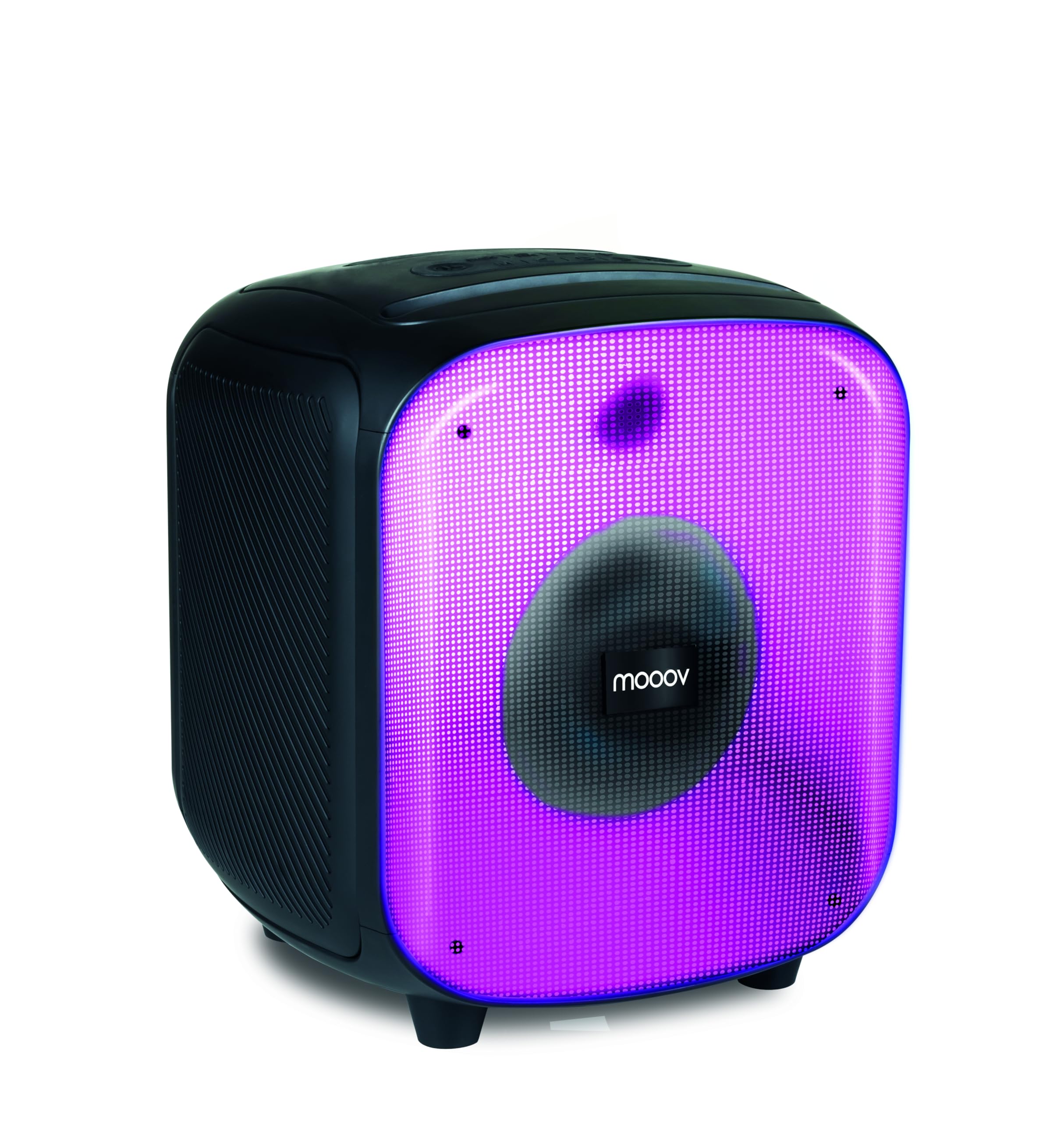 Mooov 477370 - Potężny głośnik Bluetooth 200 W Musicale, TWS, przenośny, 6 efektów LED, gniazda USB, microSD, wejście Micro