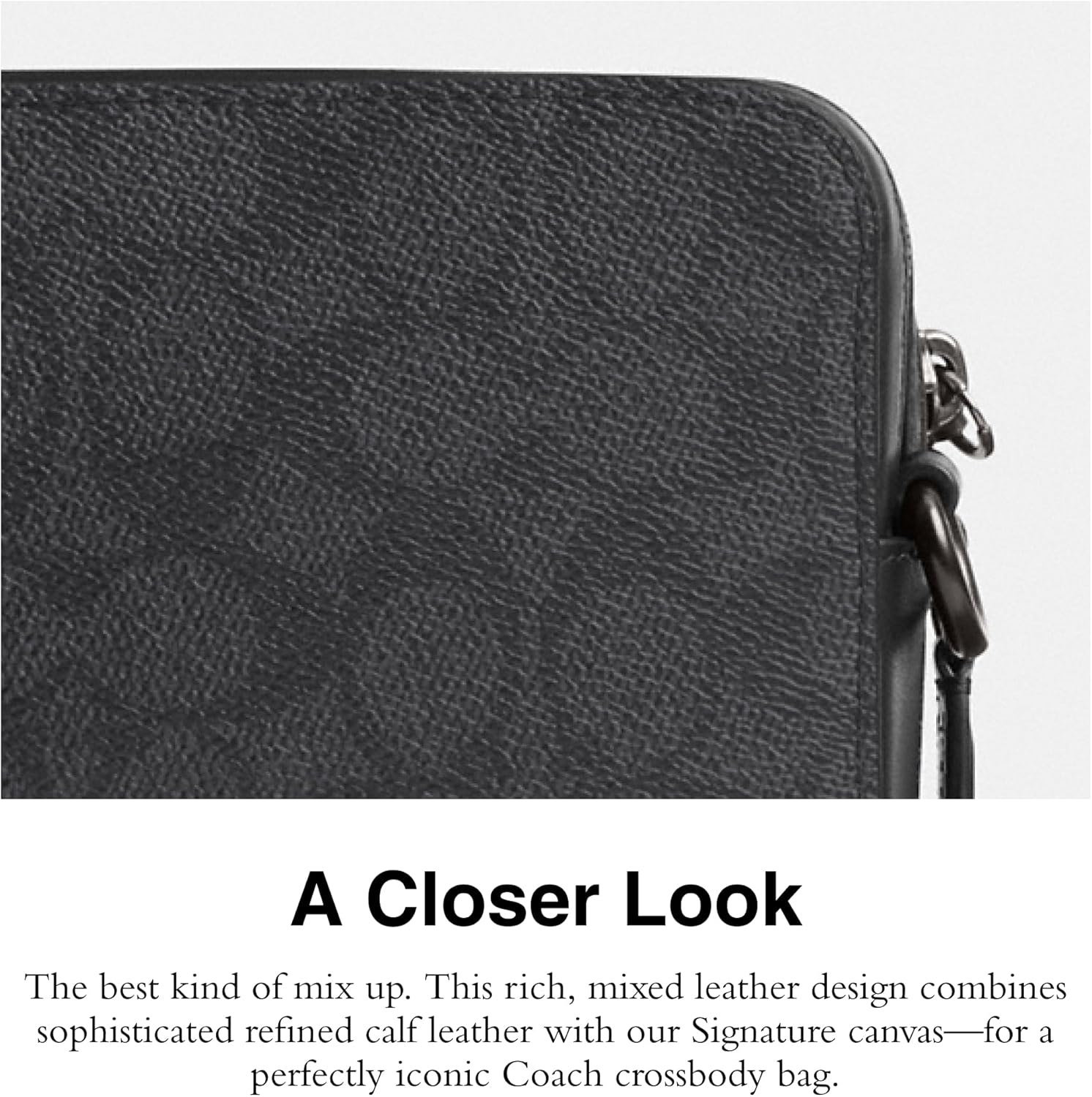 Coach Women's Charter Crossbody in Signature, Charcoal - Image 4