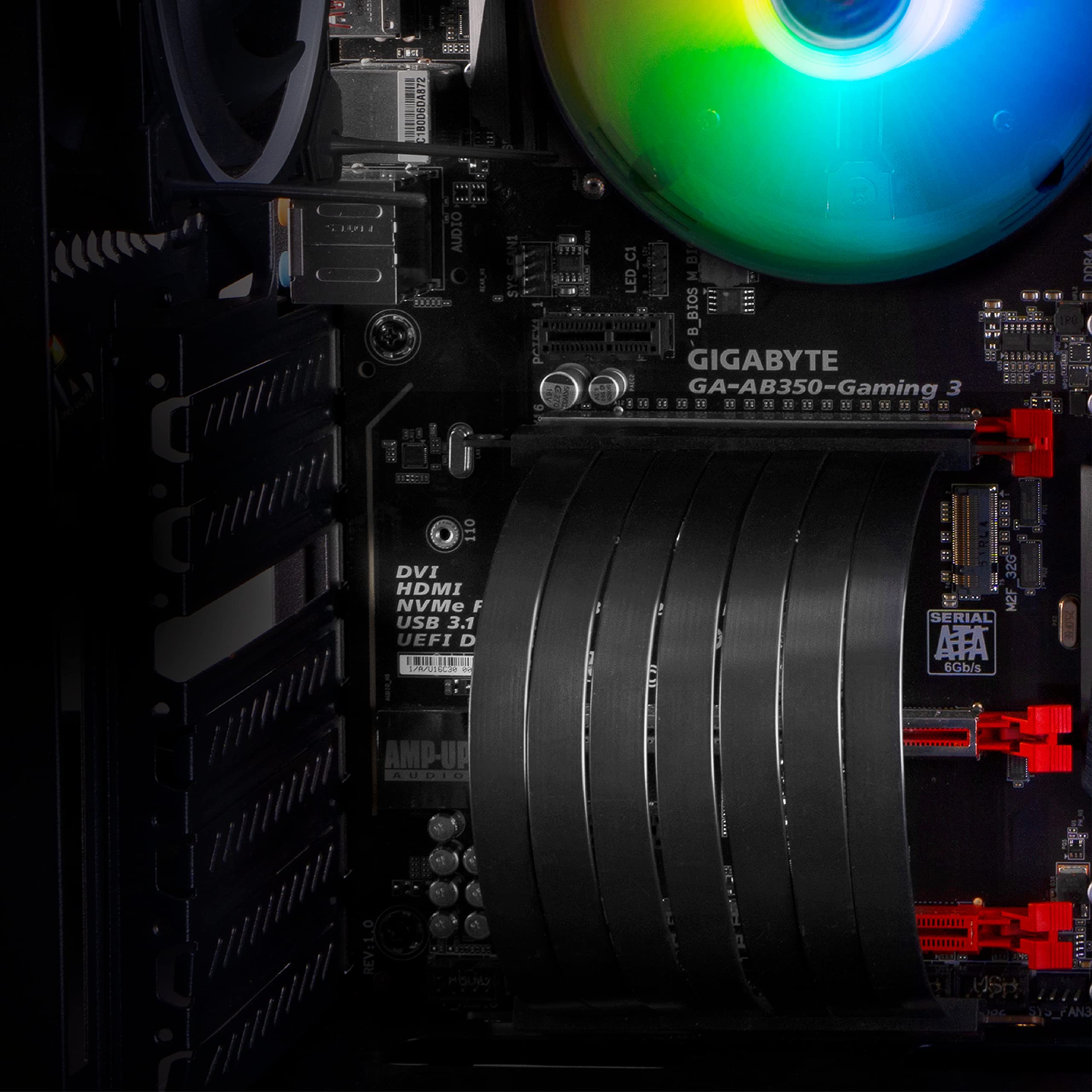 Akasa RISER BLACK X2 Mark IV | Cavo Riser PCIe 4.0 x16 | Cavo di prolunga PCIe | Cavo Riser GPU | Schermatura EMI | 200 mm | Per PC da gioco e computer Modding | AK-CBPE03-20B