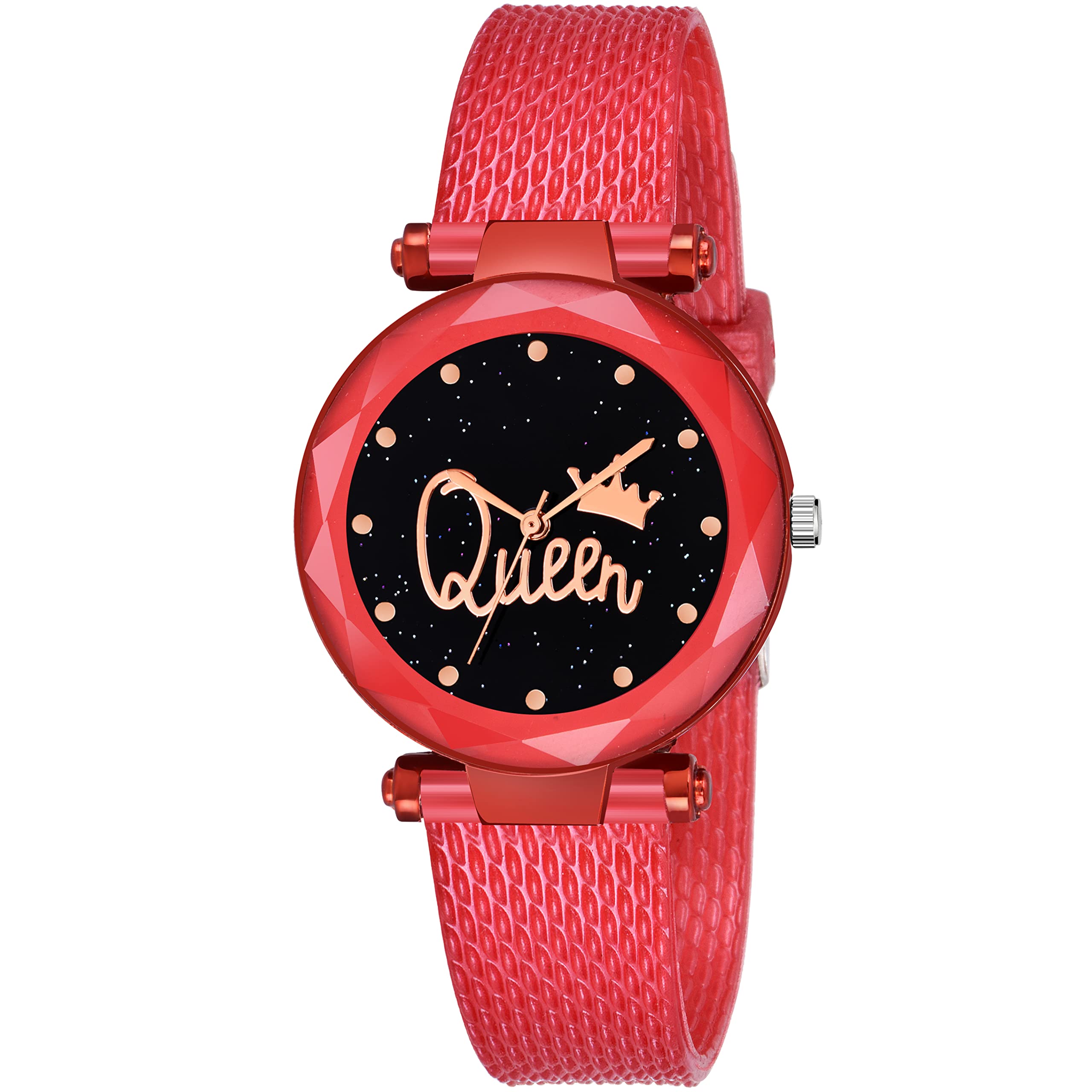 KIARVI GALLERY Red Queen Dial PU Strap Analog Girls and Womens Watch (Red Colored Strap) (B09SZQS9VS) Amazon Price History, Amazon Price Tracker