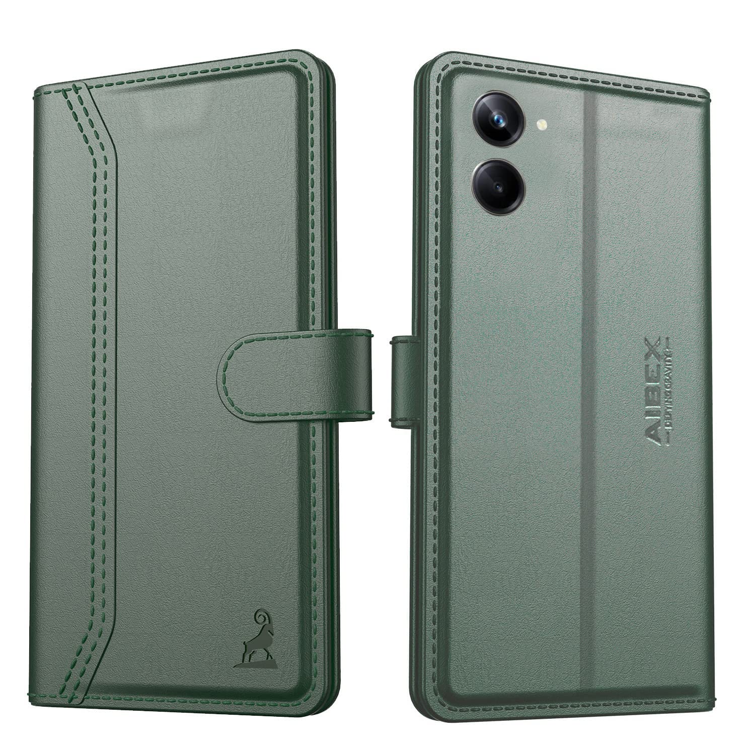 AIBEX ® Realme 10 Pro 5G Flip Cover Leather Finish | Inside TPU with Card Pockets | Wallet Stand | Complete Protection Flip Case Green (B0BR5TJBPZ) Amazon Price History, Amazon Price Tracker