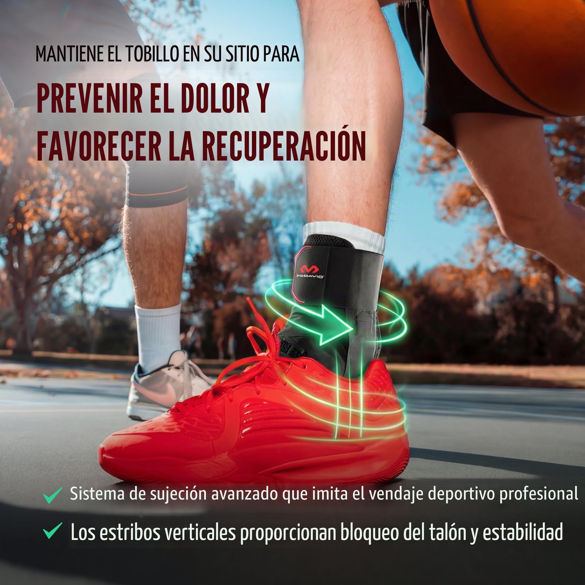 McDavid 195 Estabilizador de tobillo con cinta Unisex adulto