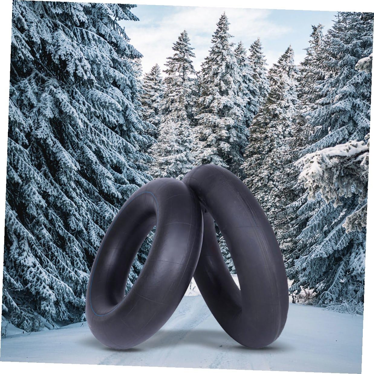 Winter Snow Tube Inner Tube 80cm Thickened Butyl Rubber Inflatable Sledding Snow Tube Sturdy Outdoor Accessory