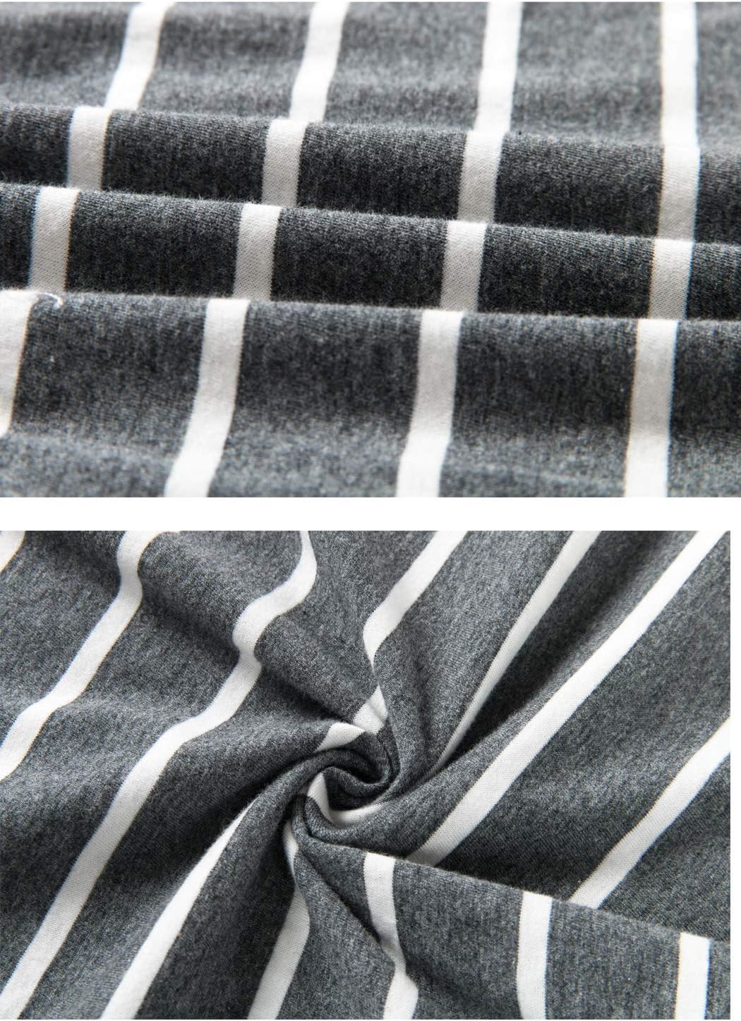 Big Boys Fashion Strips Loose Cotton Pajama Set Pants Shorts Top Sleepwear 8-17Years - Image 5