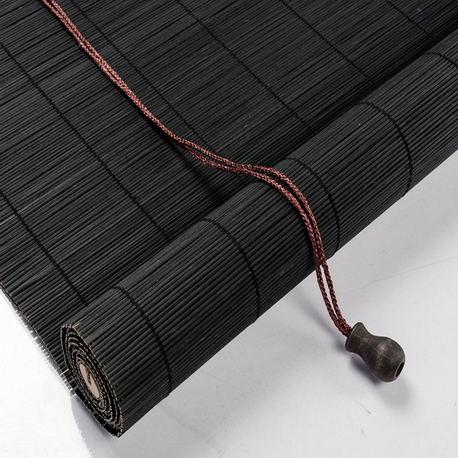 Store bambou extérieur 60 x 255 cm filtrant la lumière pour fenêtre