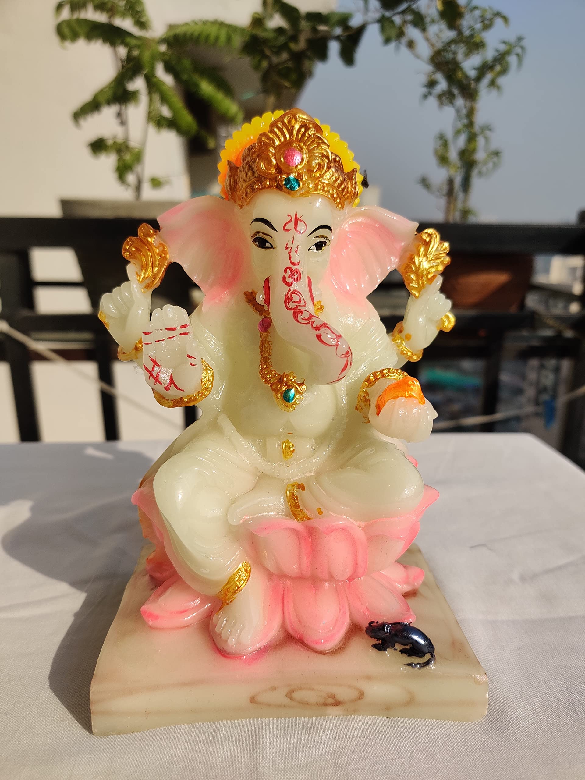 Buy APNIMARKET Marble Ganesh Idol Vinayaka Statue Ganpati Murti