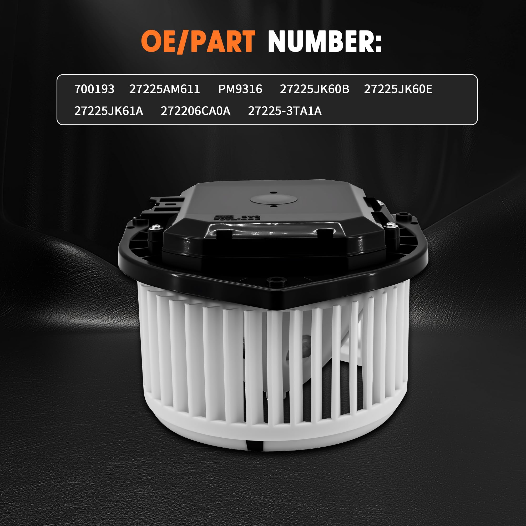 Motor de ventilador de calentador HVAC compatible con Nissan Altima Murano Maxima 350Z 370Z Quest GTR 2007-2019, para Infiniti G25 G35 G37 M35 M45 EX35 EX37 FX35 FX45 Q45 Q50 Q60, OE#70019 3