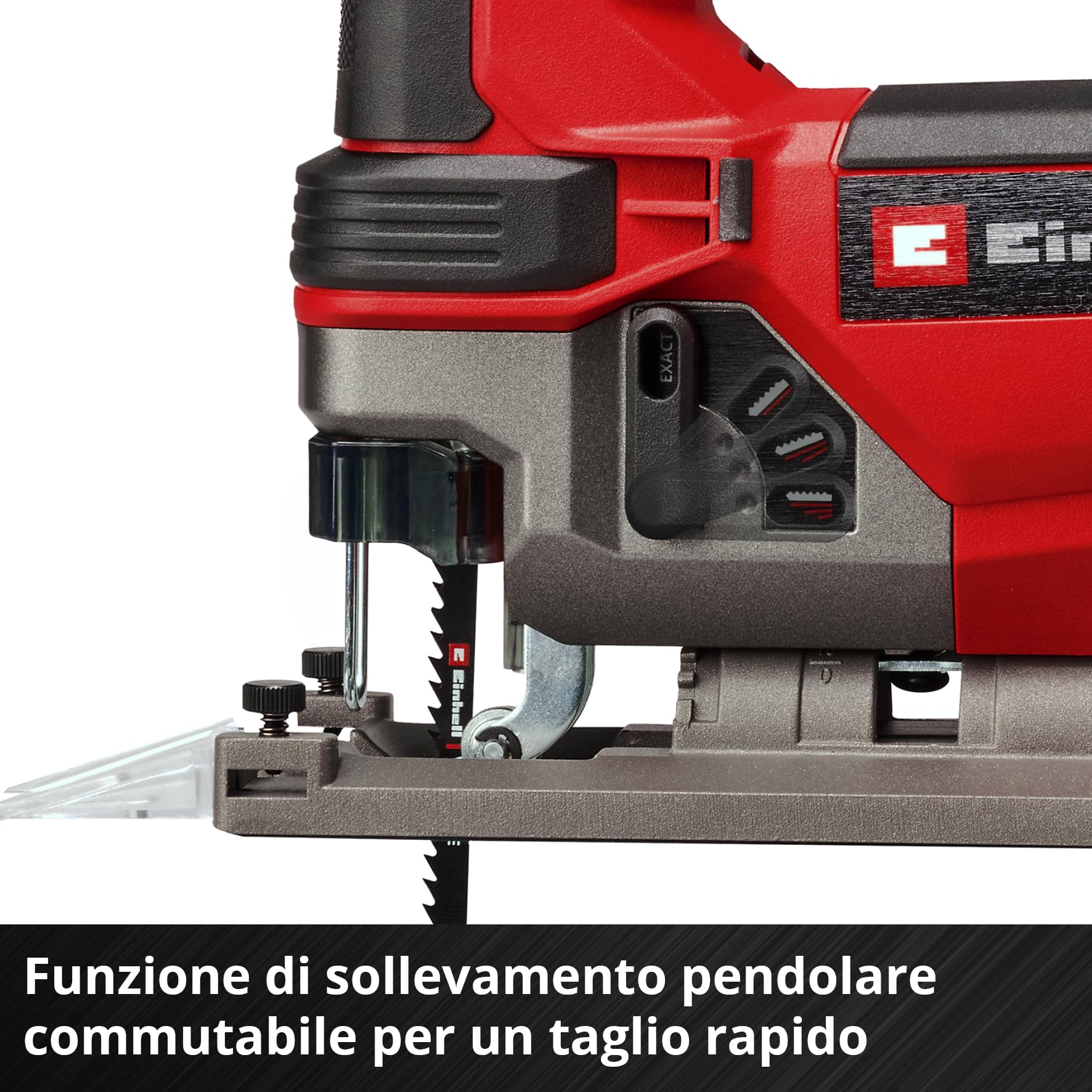 Seghetto alternativo Einhell Professional TE-JS 18/100 Li-Solo Power X-Change (18 V, profondità taglio 100 mm su legno, altezza sollevamento 26 mm, passo max. 45º, incl. lama, senza batteria)