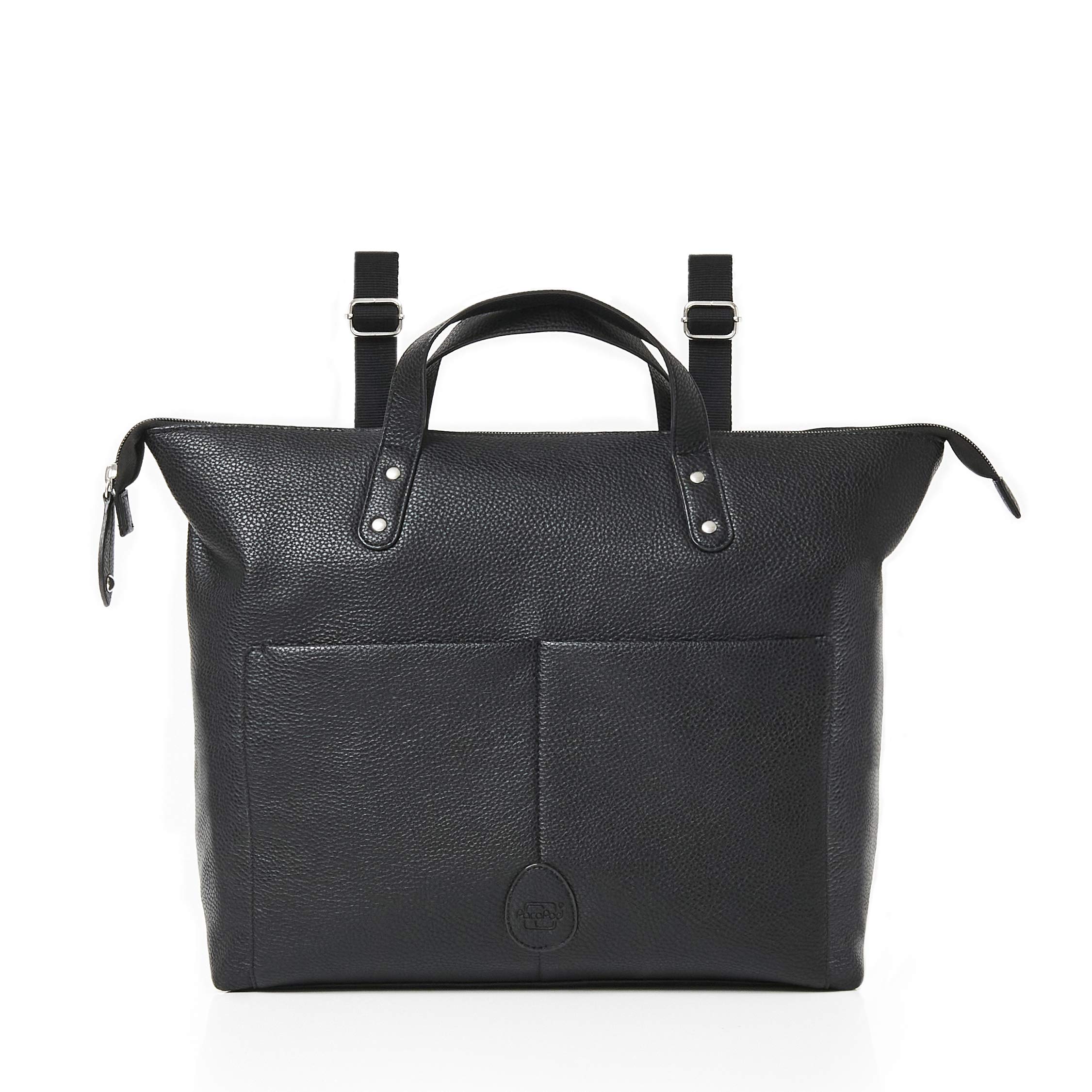 Pacapod Saunton Black Backpack Baby Diaper Bag Luxury Vegan