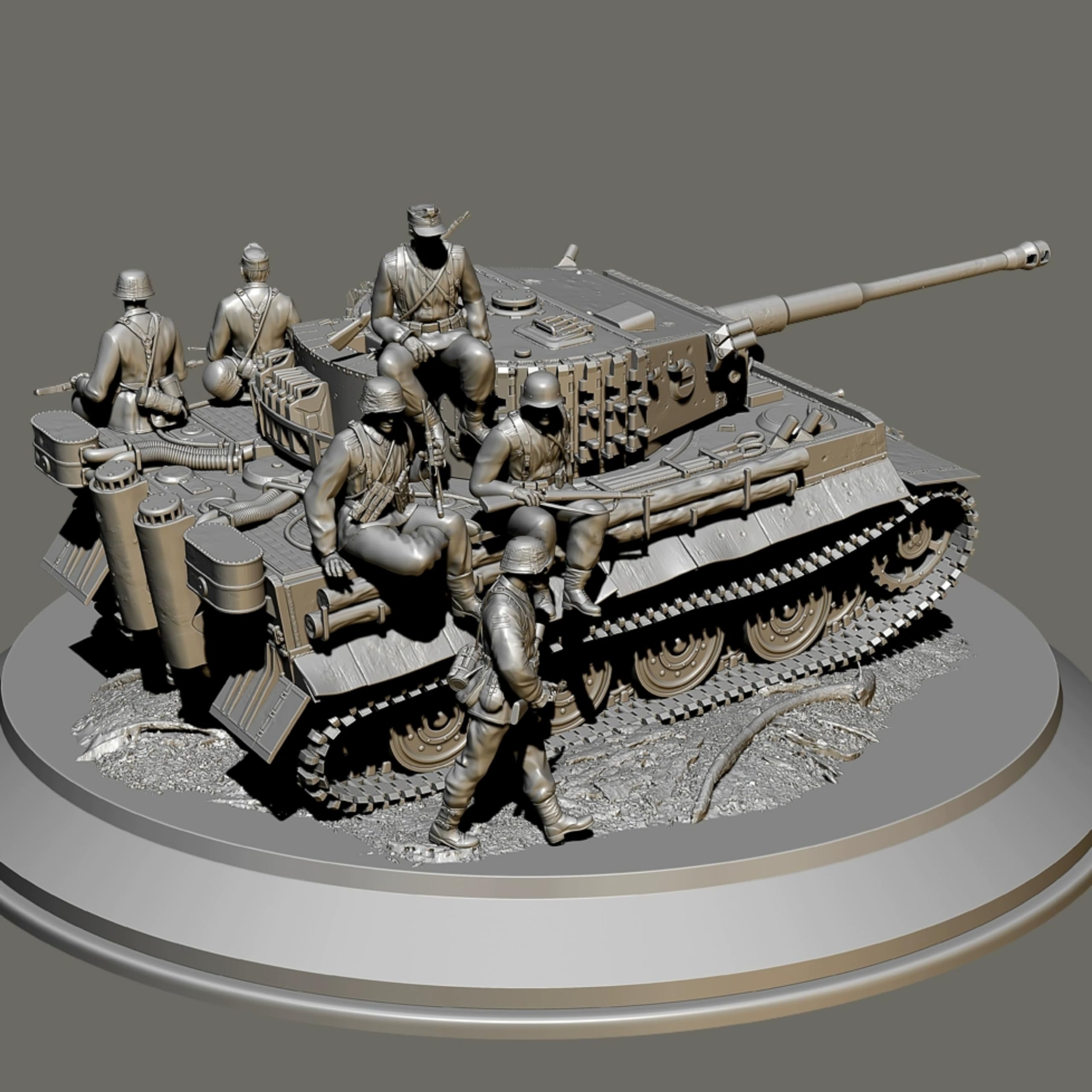 1/35 (mit Panzern) WWII Tankers Resin Model Kit Unbemalte und unmontierte Resin Modellteile //7Ri5z-3