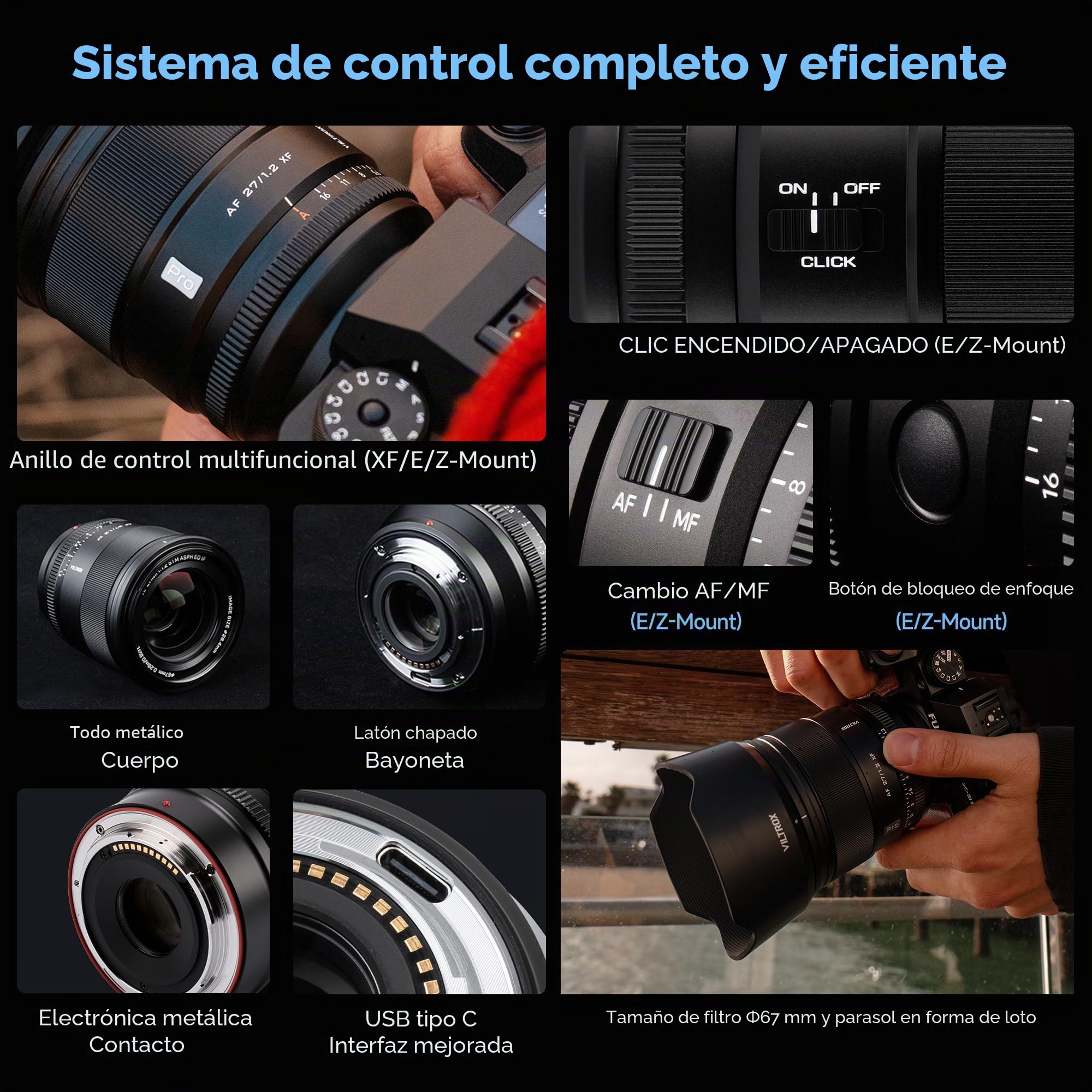 VILTROX AF 27mm F1.2 Pro APS-C Objetivo para Montura Sony E, Lente Fijo Gran Angular de 27mm f/1.2 de Gran Apertura para Sony a7IV a7CII a7RV a7S III ZV-E10 a6700 a6400 a7iii a9 ZVE1