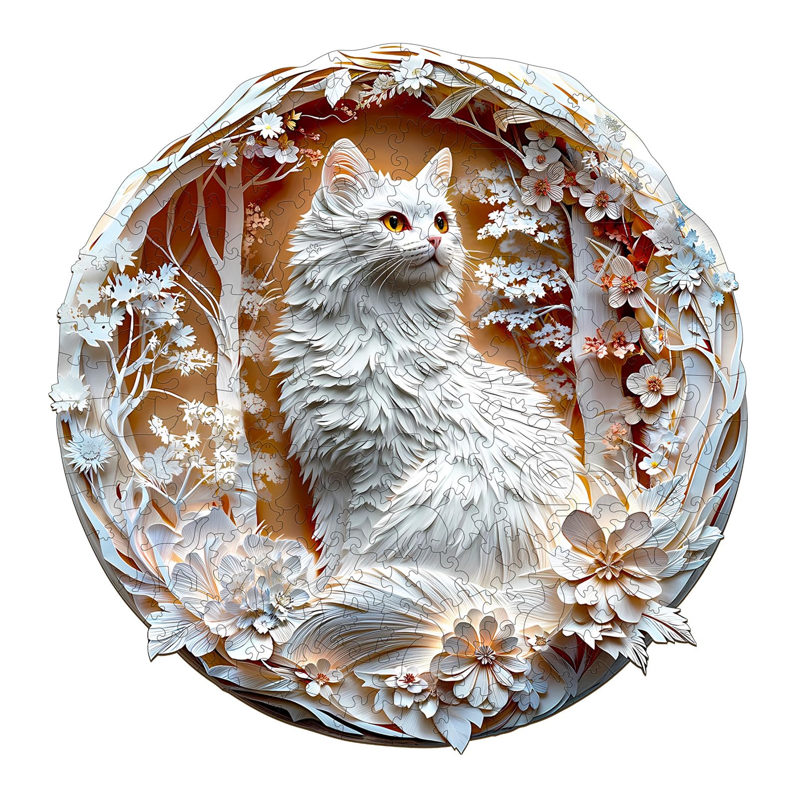 Wooden Puzzles for Adults, 3D Cat jigsaw puzzles for adults,Wooden jigsaw puzzles for Family Game and Birthday Gift Idea for Friends (29 * 28.5cm,14+)