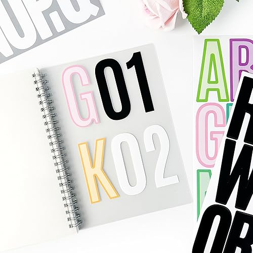 Miniatura 4 de 24 hojas de letras para tablón de anuncios de 3 pulgadas, 528 calcomanías de letras grandes, calcomanías de vinilo autoadhesivas de letras grandes