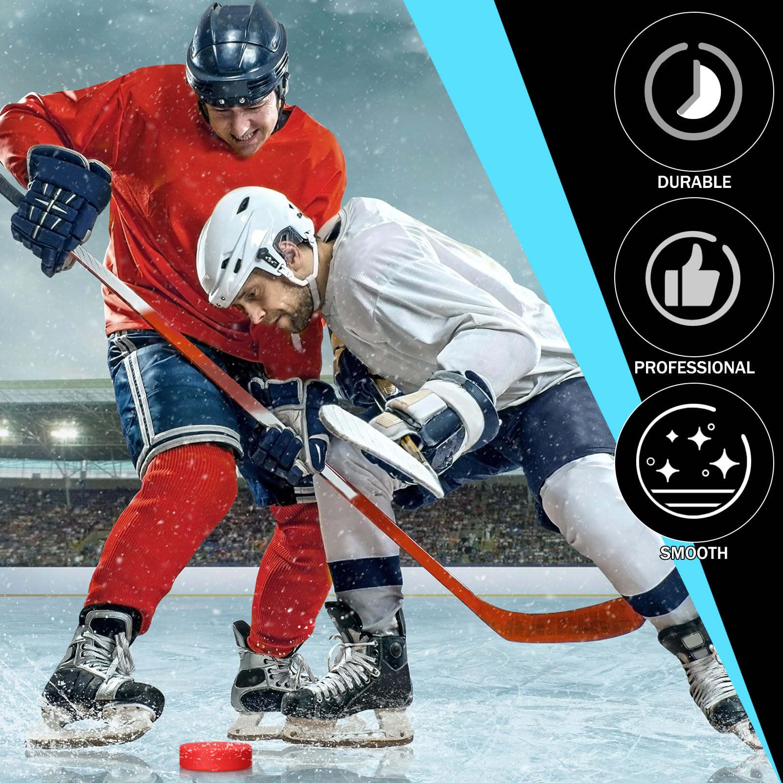 RoundFunny Hockey-Pucks, verschiedene Spektrum-Pucks, Eishockey-Pucks, Verordnung, Training, klassisch, offizielles Straßenhockey-Puck, für drinnen und draußen, Geschenk, 12 Stück