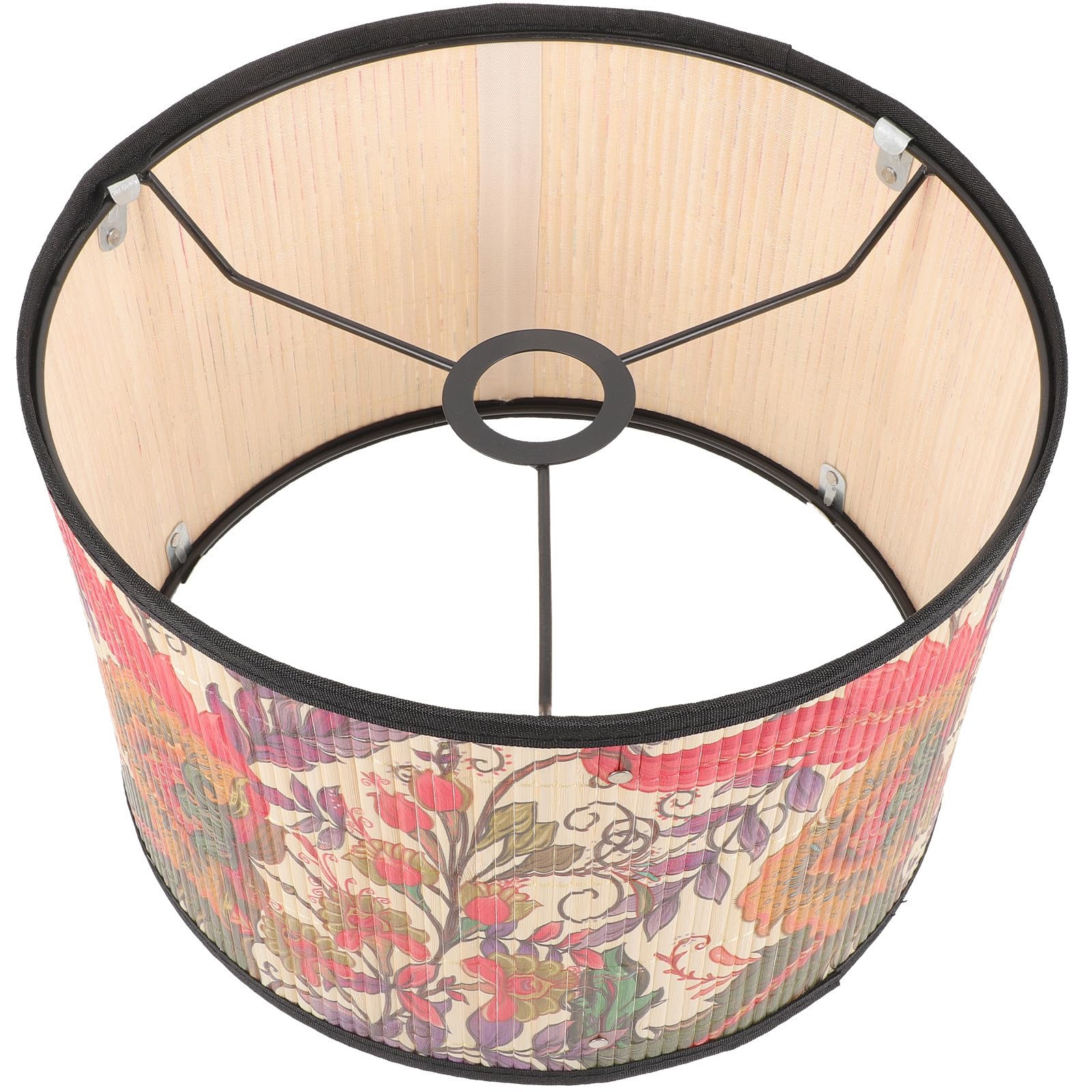Paralume Struttura Stabile Motivo Floreale in Bambù per Lampada da Tavolo Design Elegante e Adatto a Portalampade E27 per Soggiorno o Camera da Letto