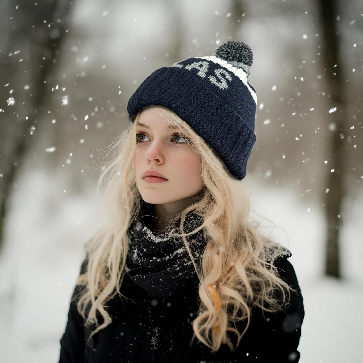 Football City Beanie 2025 Fashion Knit Pom-Pom Hat Soft Headwear Cuffed Winter Hat Sport Fans Gift for Men Women Kids - Image 2