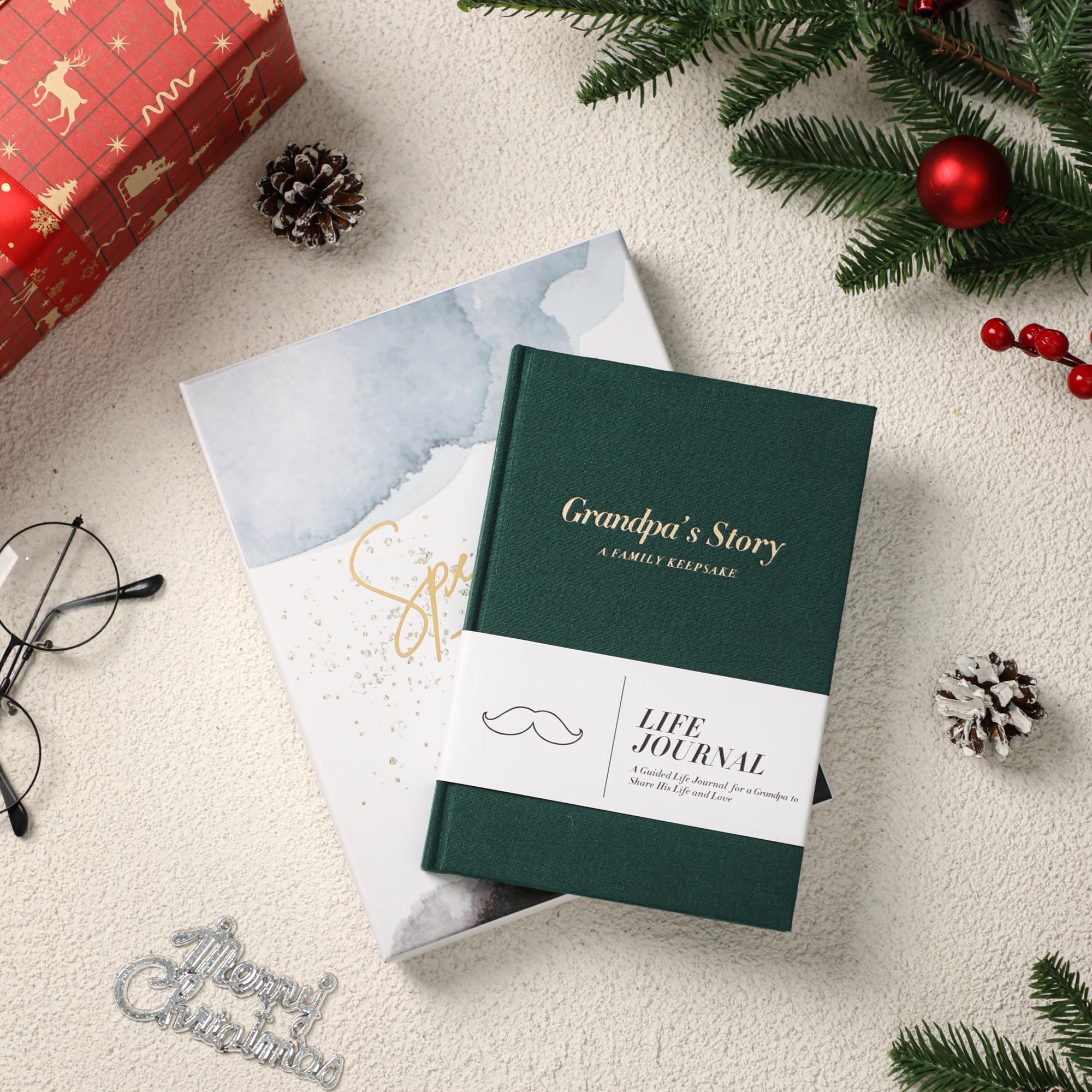 Opas Geschenk, Opas Life Story Journal, bedeutungsvolle Andenken Geschenke für Großvater zum Vatertag, Geburtstag, Großelterntag und Weihnachten, Opa Buch zum Ausfüllen, Buch enthält Hunderte von