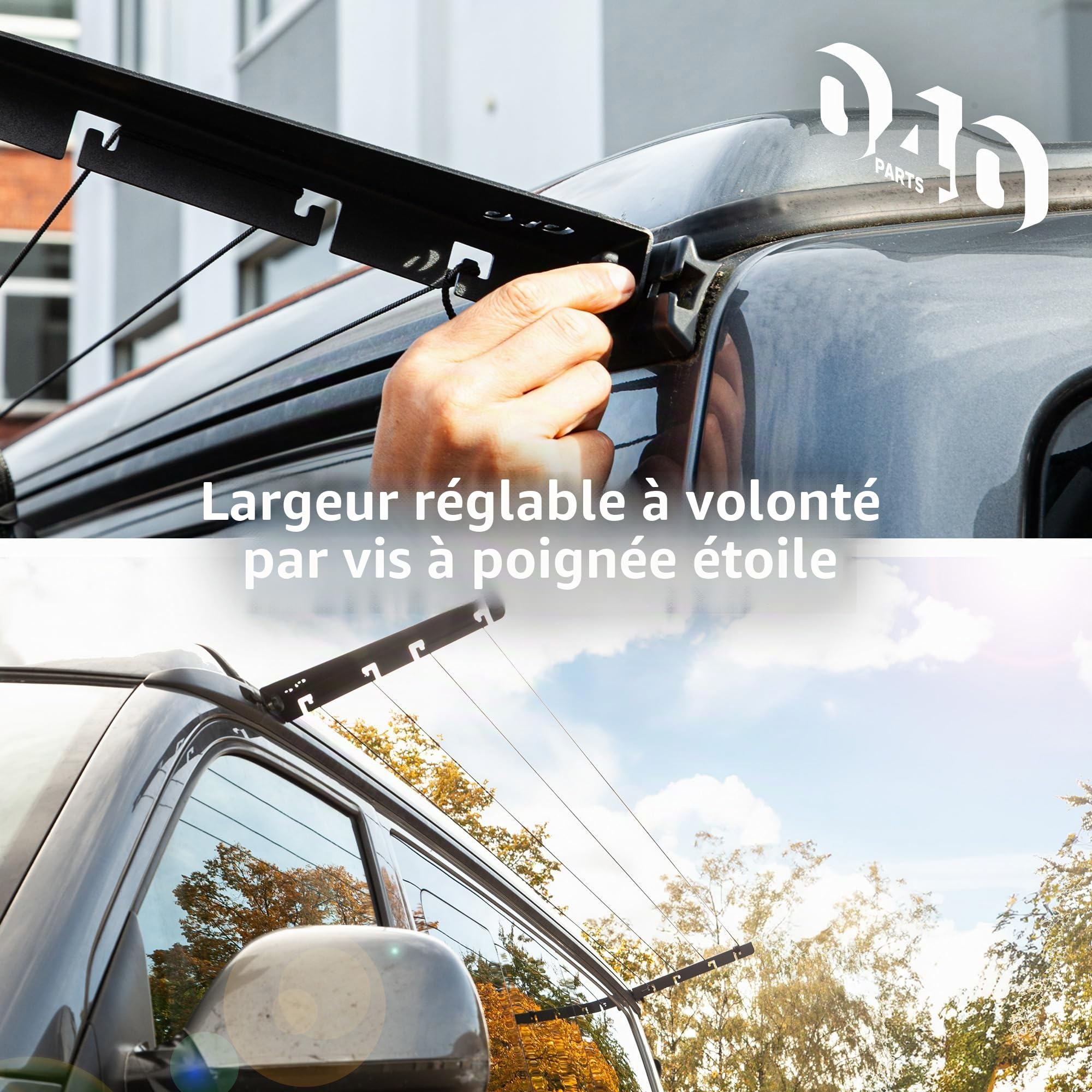 Corde à linge pour VW T5, T6, T6.1 et Opel Crosscamp - Séchez votre linge directement sur le camping-car