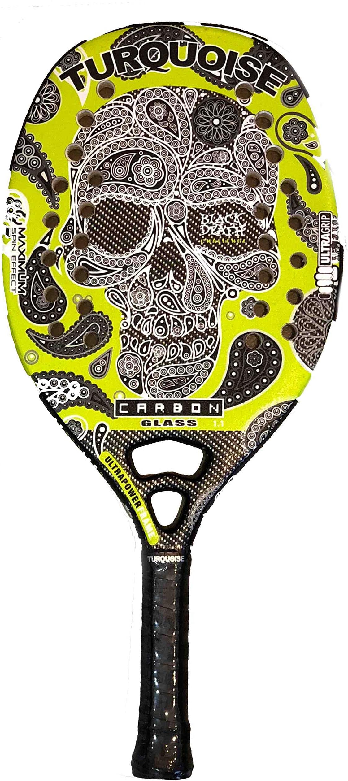 Beach tennis Racket Turquoise Black Death Challenge Green 2018