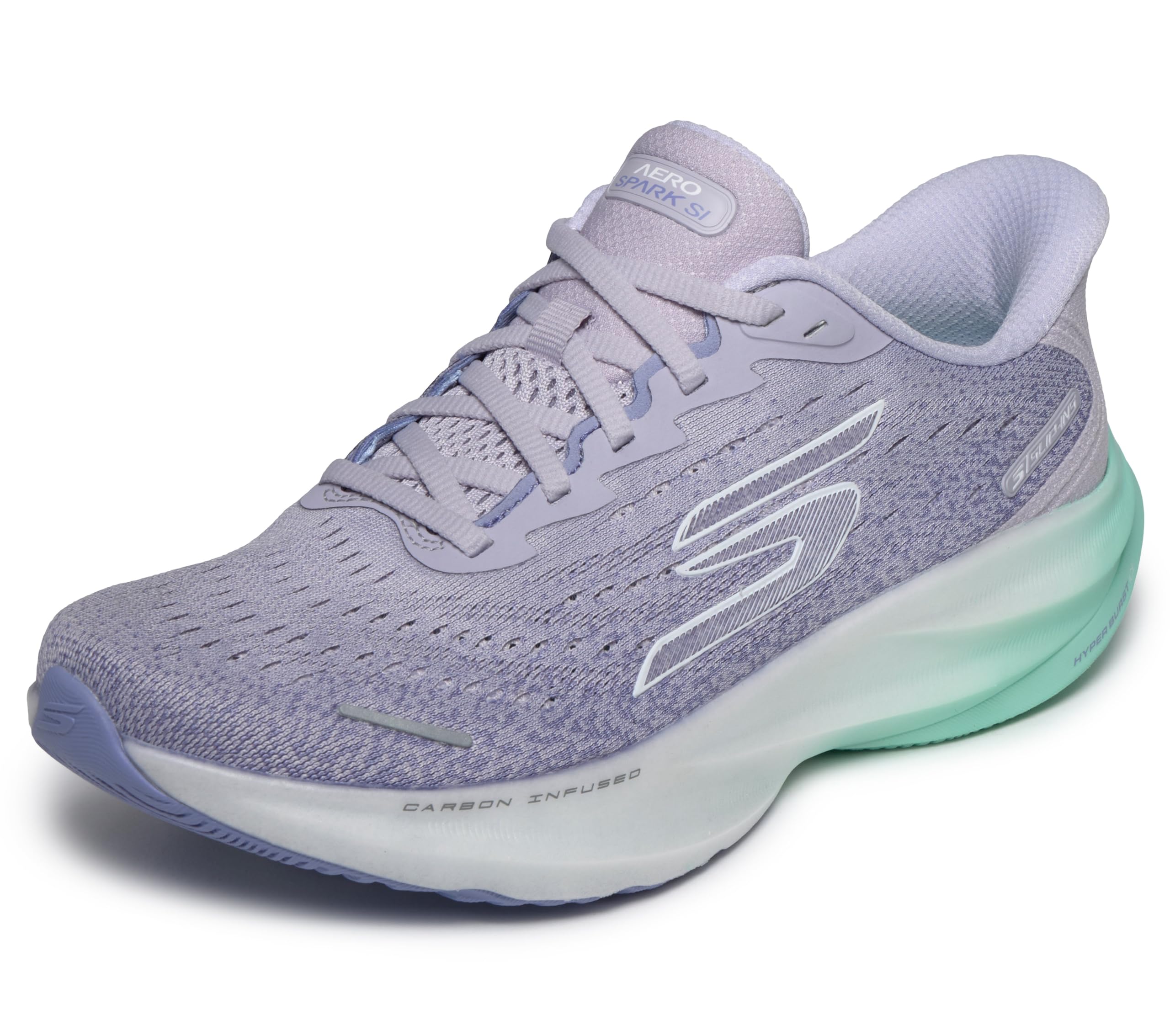 Skechers Skx Aero Spark Slip-in Arch Fit Running Trainer, Purple, Size 4, Women