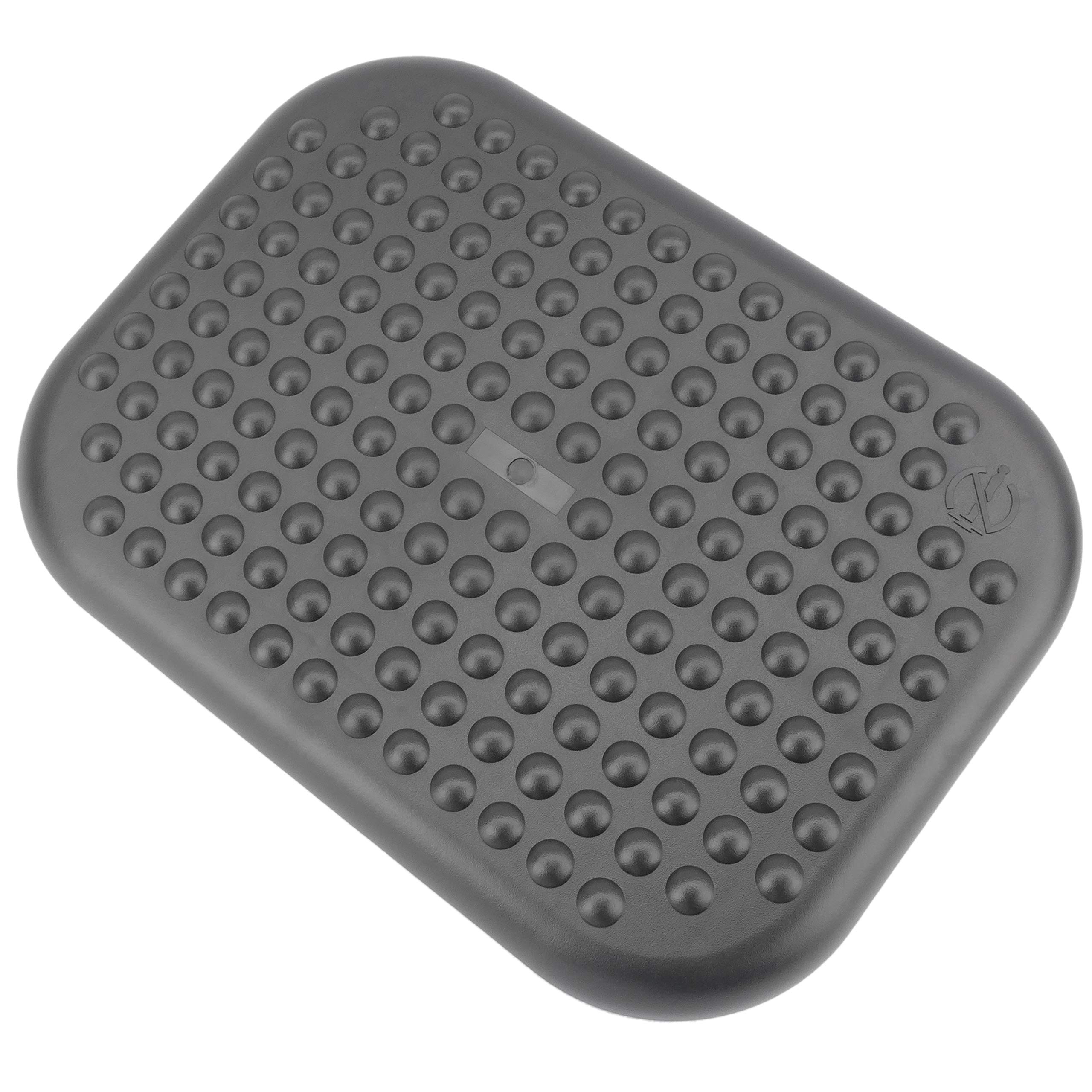 PrimeMatik - Reposapiés con Plataforma Ajustable de plástico Negro 448 x 335 mm