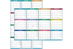 Yearly Dry Erase Wall Calendar 2023: Large Jul 2024-Jun 2025, Vertical/Horizontal