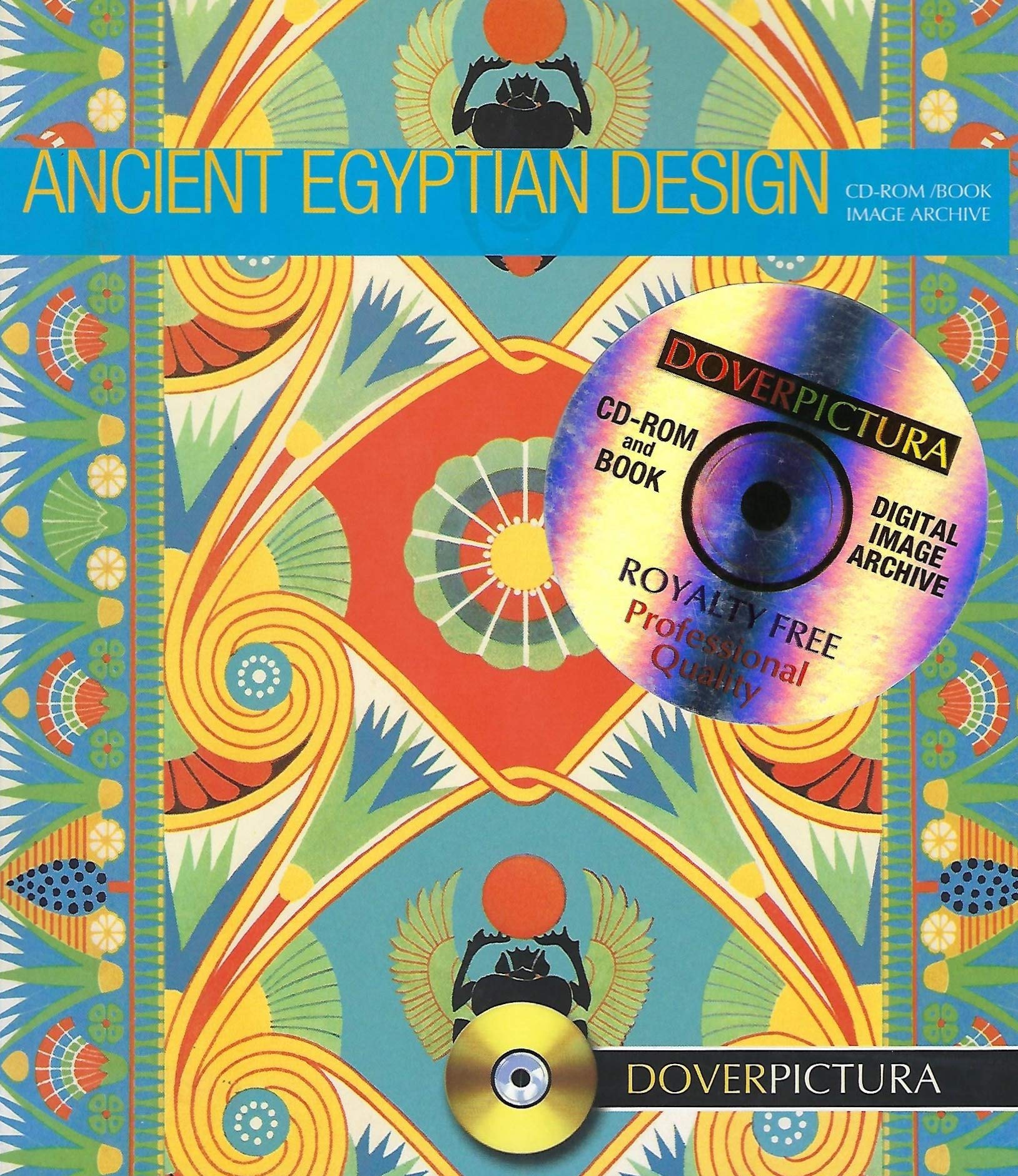 Pictura ancient egyptian design avec motifs dorés et hiéroglyphes sacrés