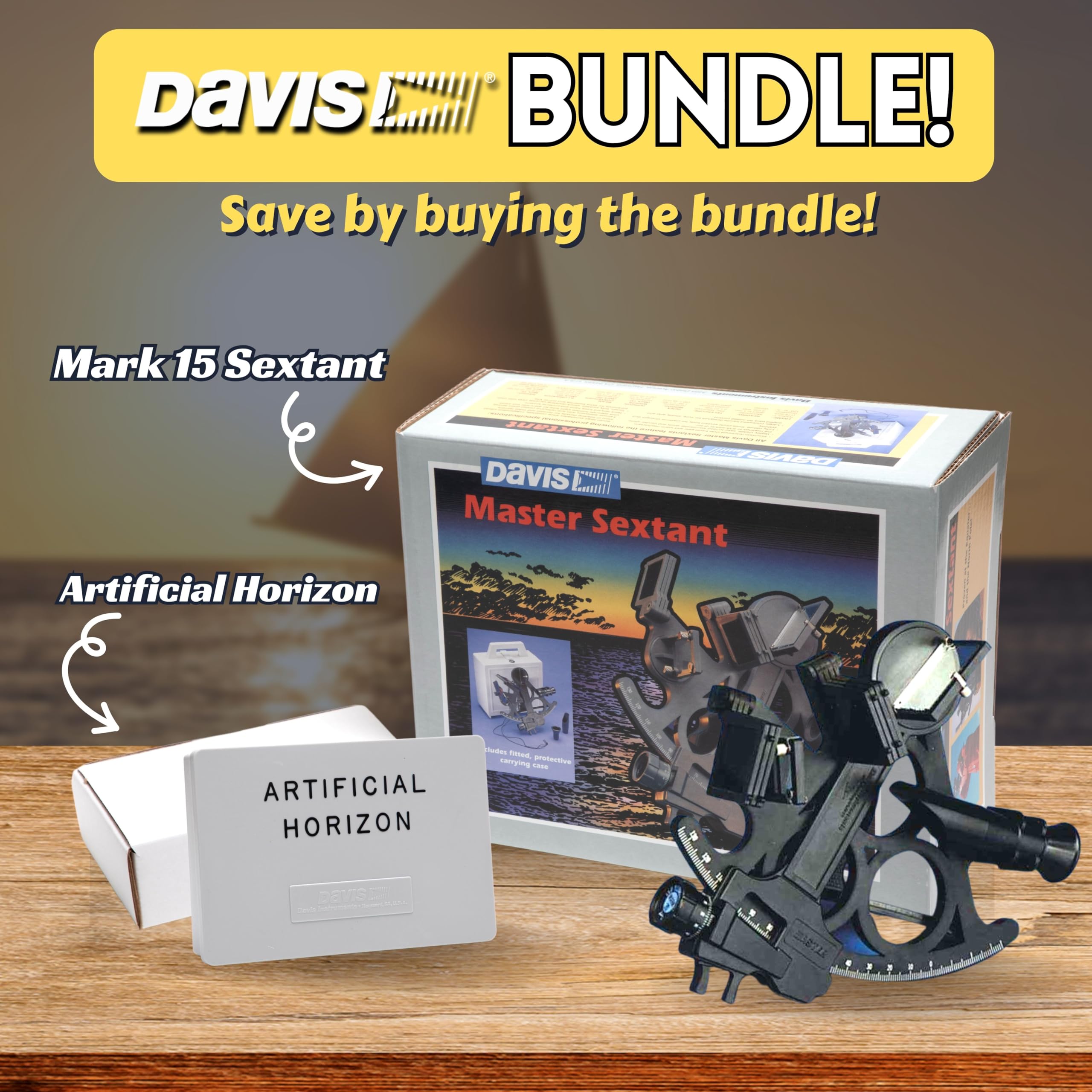 Amazon.co.jp: Davis Mark 15 六分儀バンドル 人工ホライズン付き (2