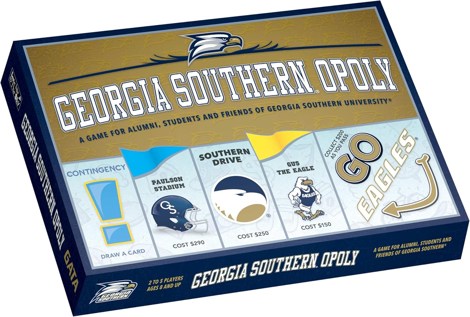 Late For The Sky Georgia Southern-Opoly Board Game – University-Themed Opoly Style, Family Strategy Game, Ages 8+, 2–6 Players, Traditional or 1-Hour Play