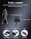 USB Type C Car Charger, 2Pack 3.4A/3ft USBC Car Charger Adapter TypeC Power Cable Line for iPhone 17/17e/17 Pro/17 Pro Max/16 Samsung Galaxy S26 S25 S24 S23 Ultra A17 5g Google Pixel 10 Pro XL 9