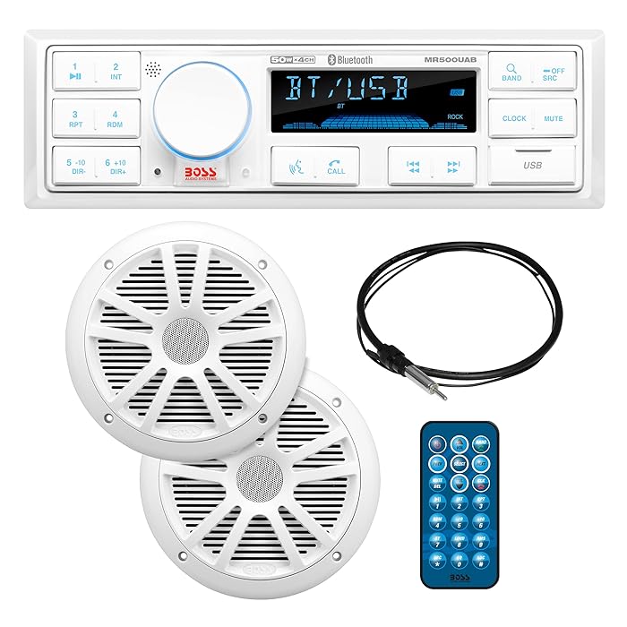 Buy BOSS Audio Systems MCK500WB.6 Marine Receiver & Speaker Package