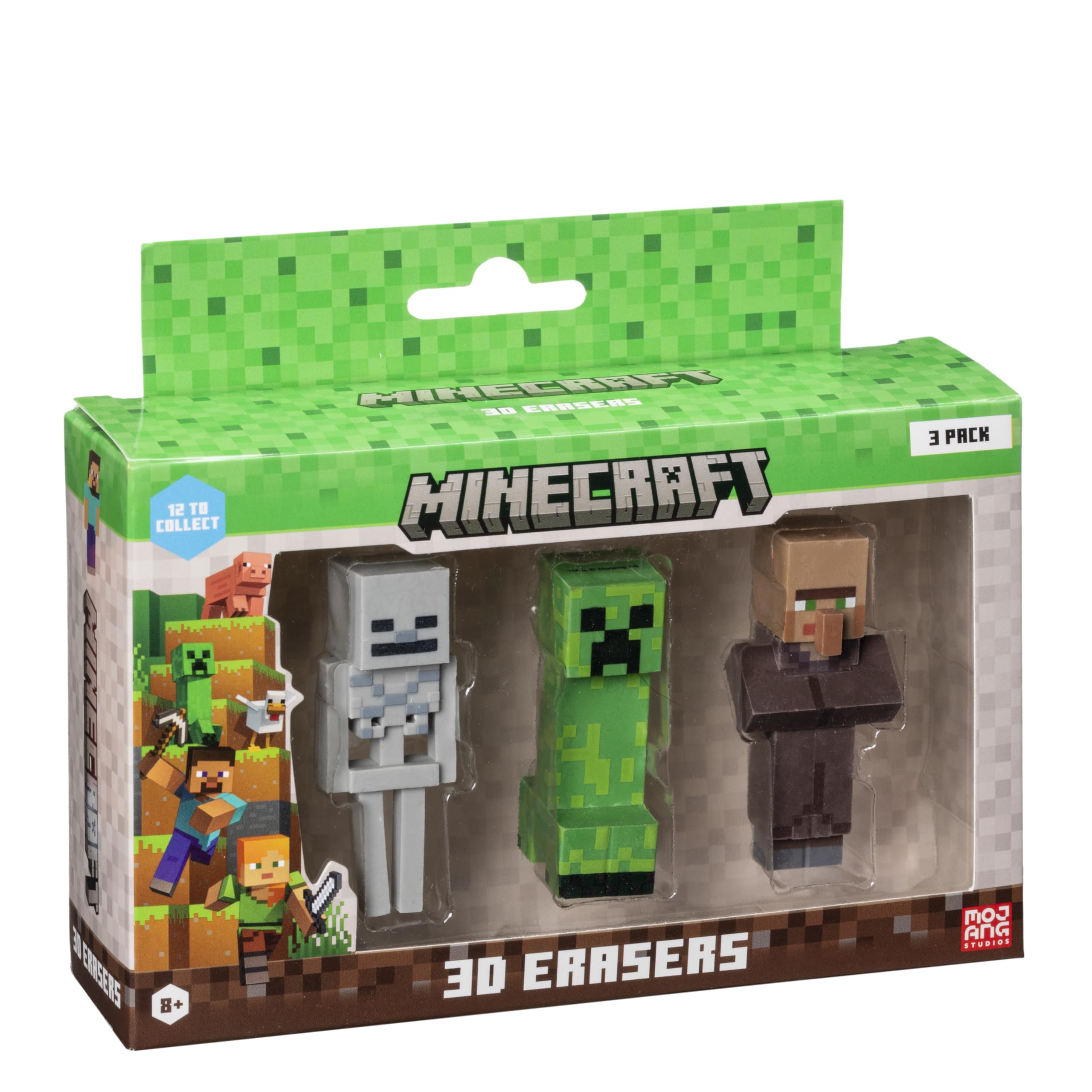 Set di gomme 3D Minecraft MC4021D 3 Pezzi