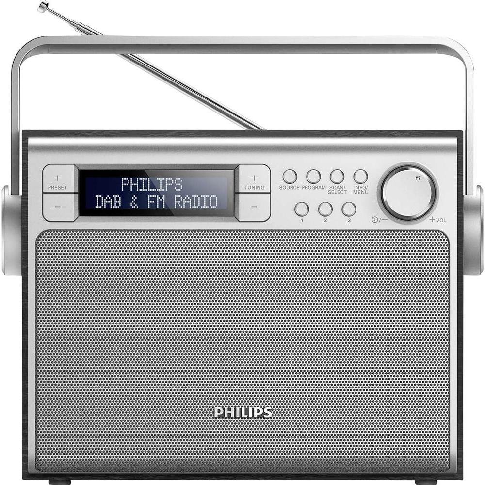 Philips AE5020B Portable Digital Black,Silver - radios (C, Portable, LCD, Digital, DAB+, FM, AC, Battery)