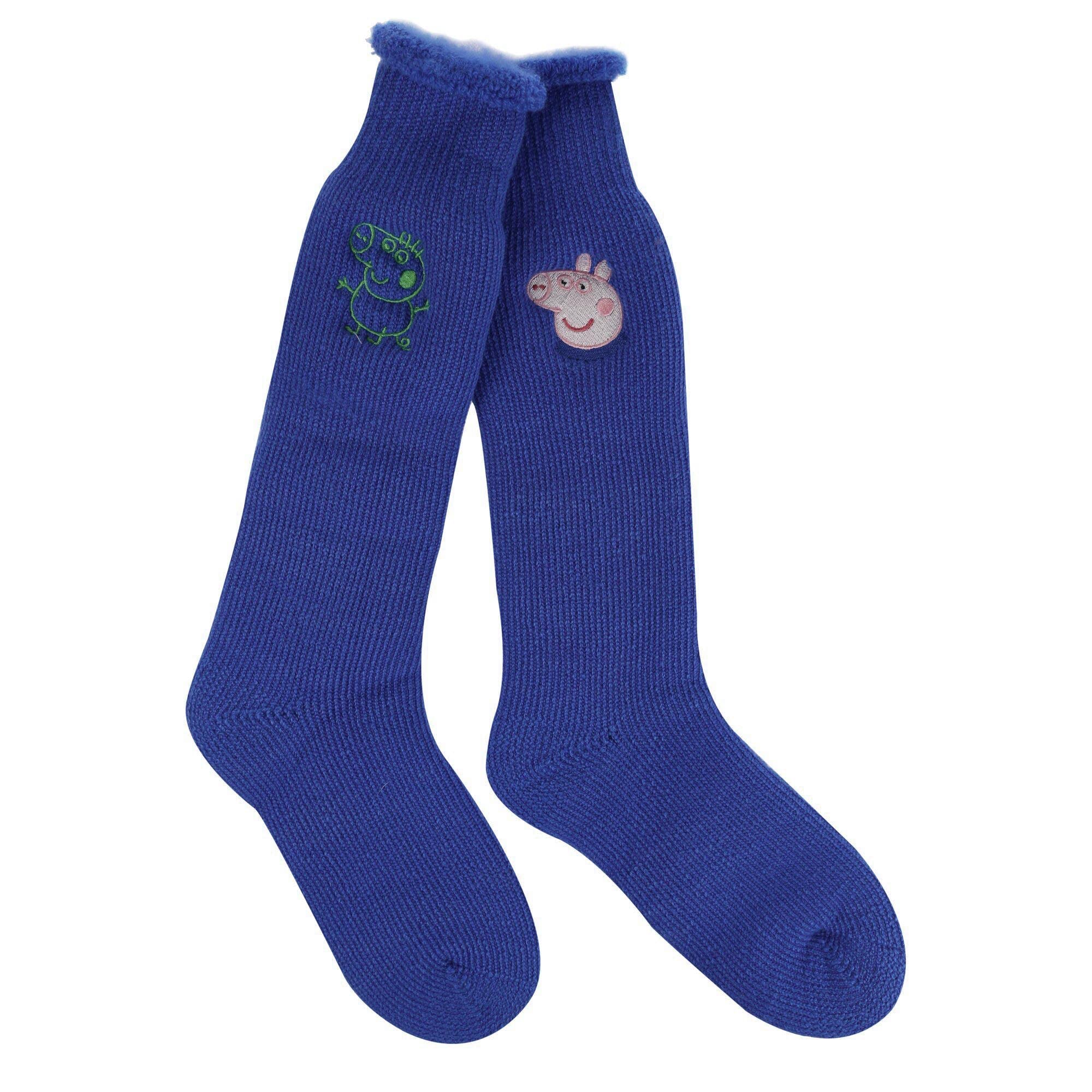 Regatta Kids' 2 Pair Wellington Socks Navy 3-5.5