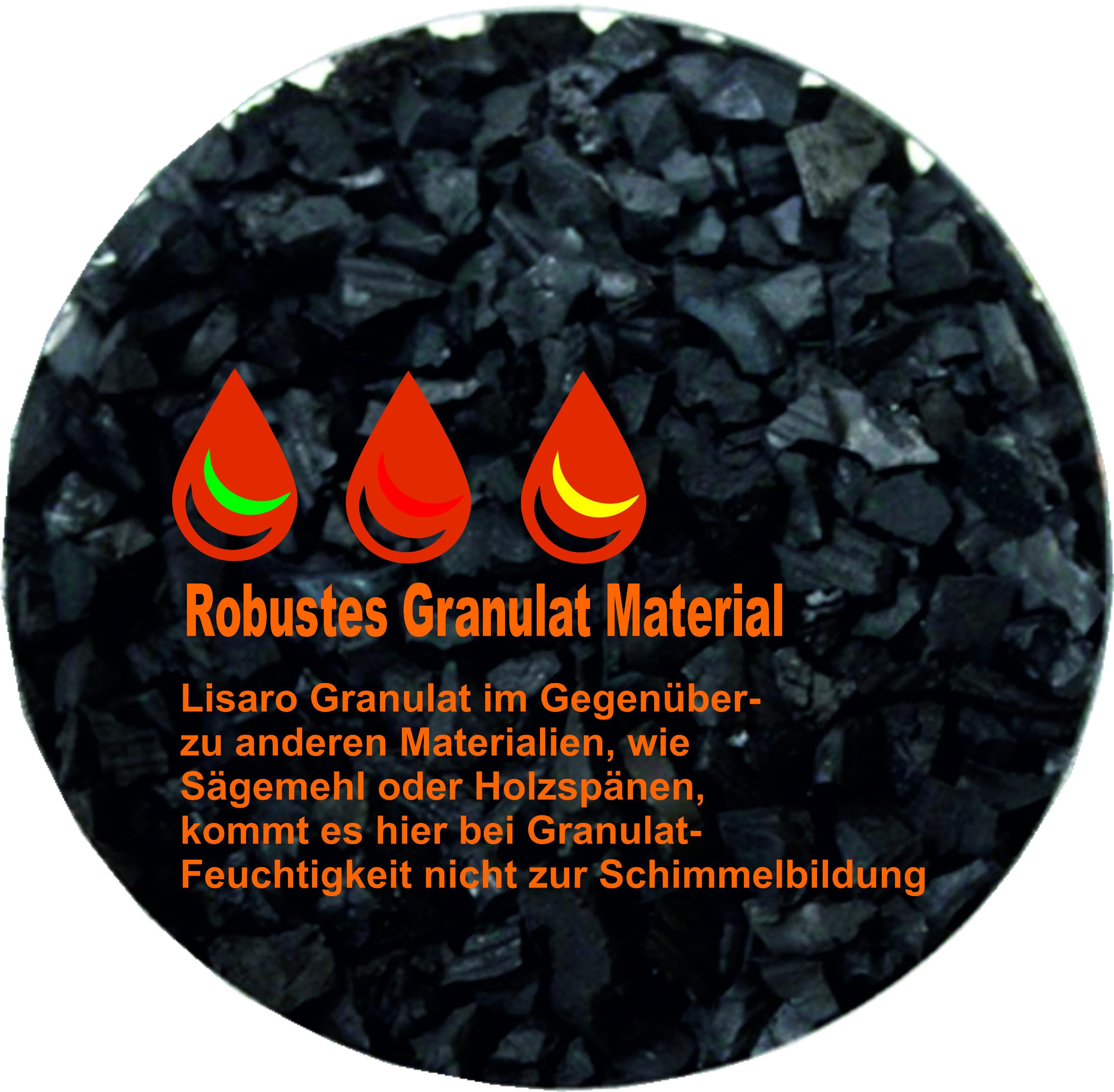 Lisaro Rembourrage en granulés de caoutchouc pour sac de frappe | 25 kg noir – Matériau de remplissage fabriqué en Italie et en Allemagne | Garnissage factice – Remplissage de poire de maïs –