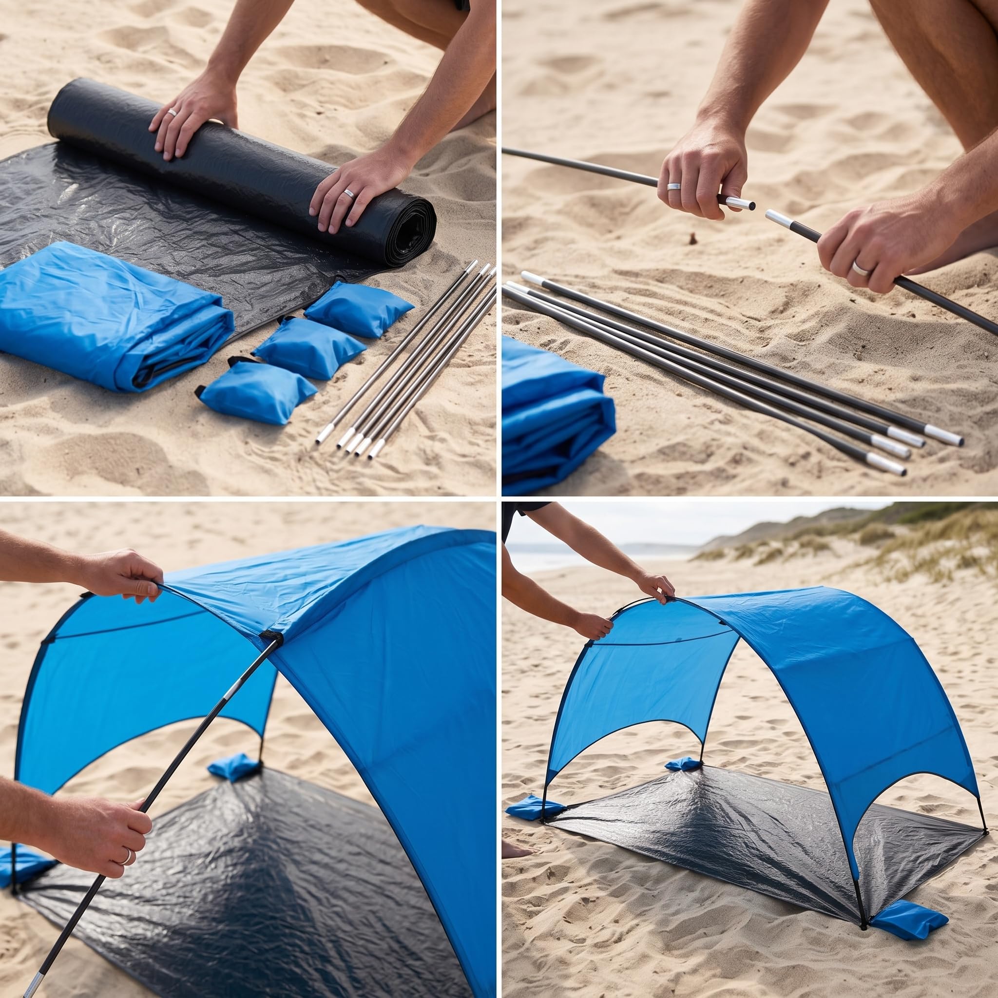 Riparo Campeggio Portatile Mare Spiaggia, Riparo Tutte le Stagioni, per outdoor