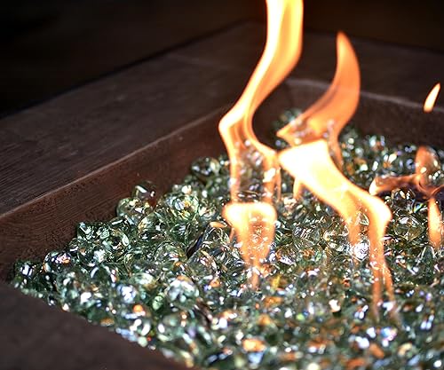 Miniatura 4 de Holy Fire Diamantes de cristal de fuego de 1 pulgada para hogueras, rocas reflectantes de diamantes para chimeneas de gas natural o propano, cuencos