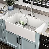 Vista 20 de 36 Farm Sink White - Fulorni 36"x20" Farmhouse Kitchen Sink Flat Apron Front White Ceramic Porcelain Fireclay Deep Single Bowl Farmer Kitchen Sink