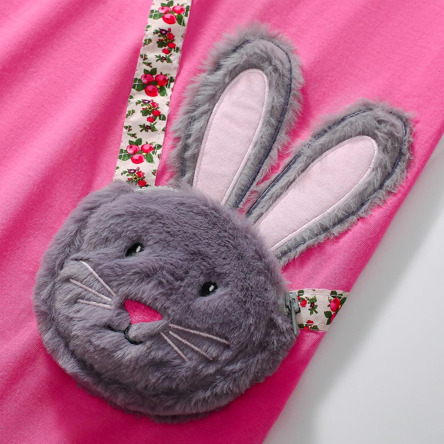 HILEELANG Toddler Girl Short Sleeve Dress Cotton Casual Jersey Shirt Playwear Applique Dress - Image 2