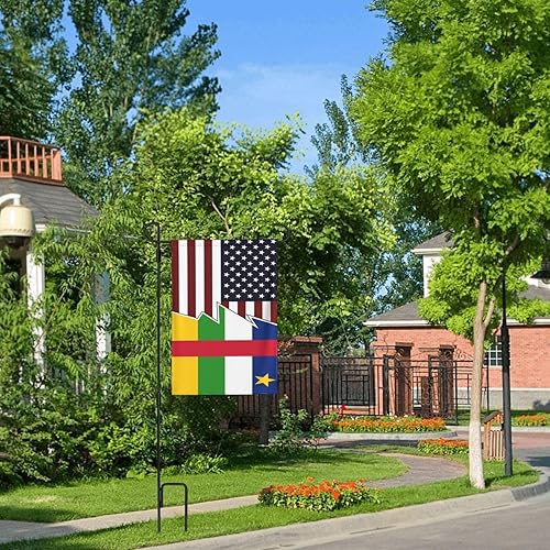 Miniatura 9 de Torn Style American And The Central African Republic Flags Garden Flag 12.5"x18" Inch Double Sided Garden Flags Home Lawn Outdoor Decor Flags Party
