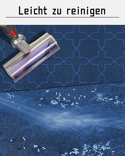 Miniatura 9 de Yimobra Tapete de arena para gatos, 24 x 20 pulgadas, con malla de bloqueo de arena, tapete suave para atrapar la arena, fácil de limpiar,