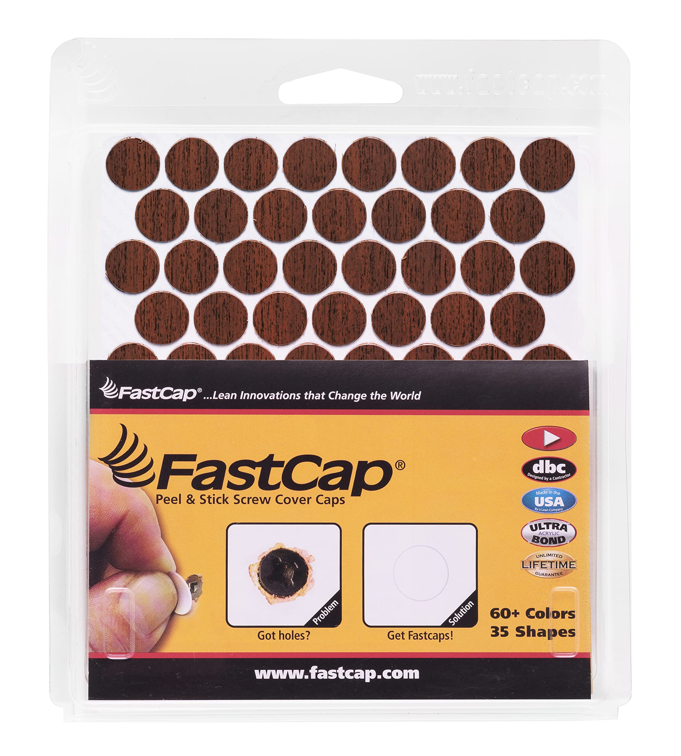 Cache-trous de vis FastCap pour masquer les fixations apparentes couleur cerise