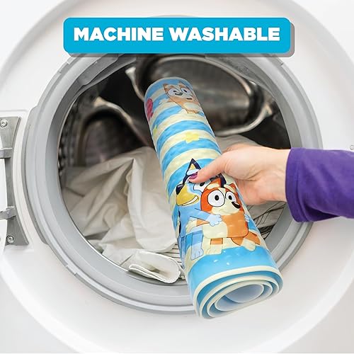Miniatura 7 de Bluey - Alfombra de baño para niños, niños pequeños y bebés, 15.5 x 22 pulgadas, antideslizante, con ventosas, lavable a máquina, acolchada para