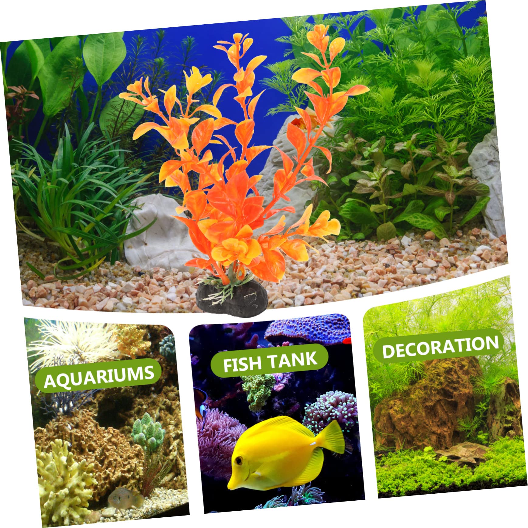 BESPORTBLE 36stücke Künstliche Pflanzen Für Aquarien Dekorative Wasserpflanzen Für Fisch Und Schildkrötentanks Langlebiges Zubehör Für Aquariengestaltung