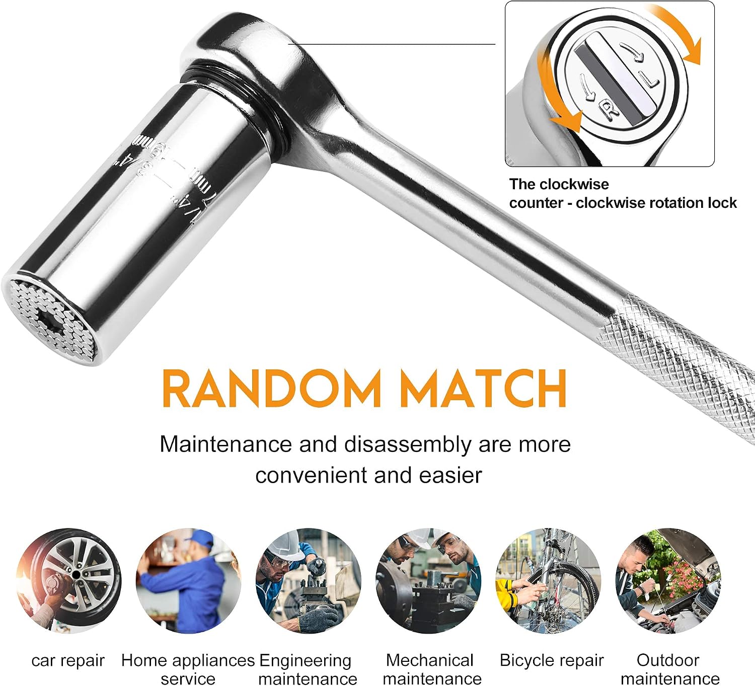 Tech Deals 🔥 Gifts for Men Universal Socket Tool Set 3pcs, (7-19mm)Ratchet Super Socket Wrench Set With Power Drill Adapter, Incredible Valentine's Day Gifts Cool Stuff Portable Tool Gadgets for Men