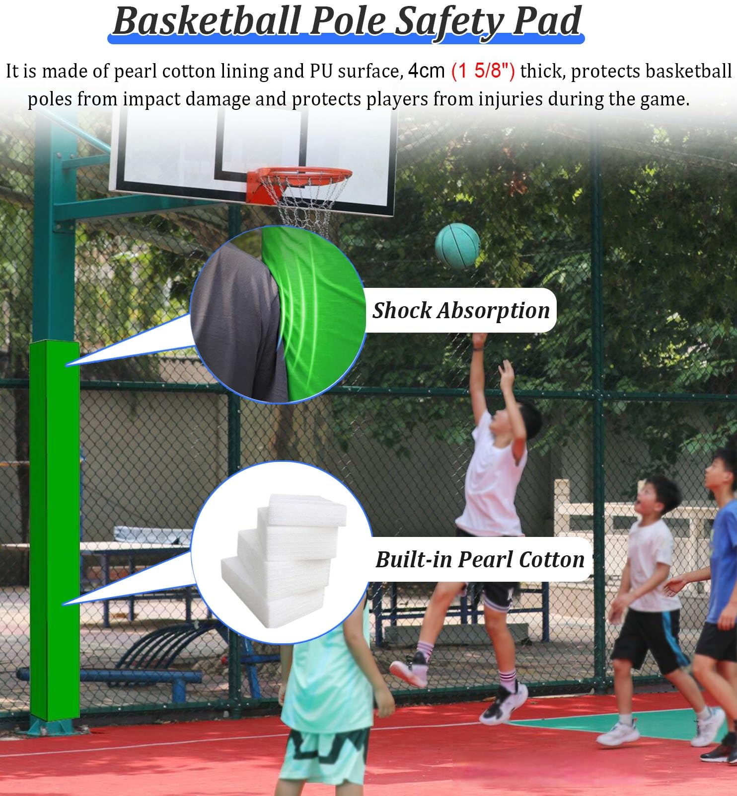 Imbottitura resistente protezione anti-collisione per pali da gioco e attrezzature sportive