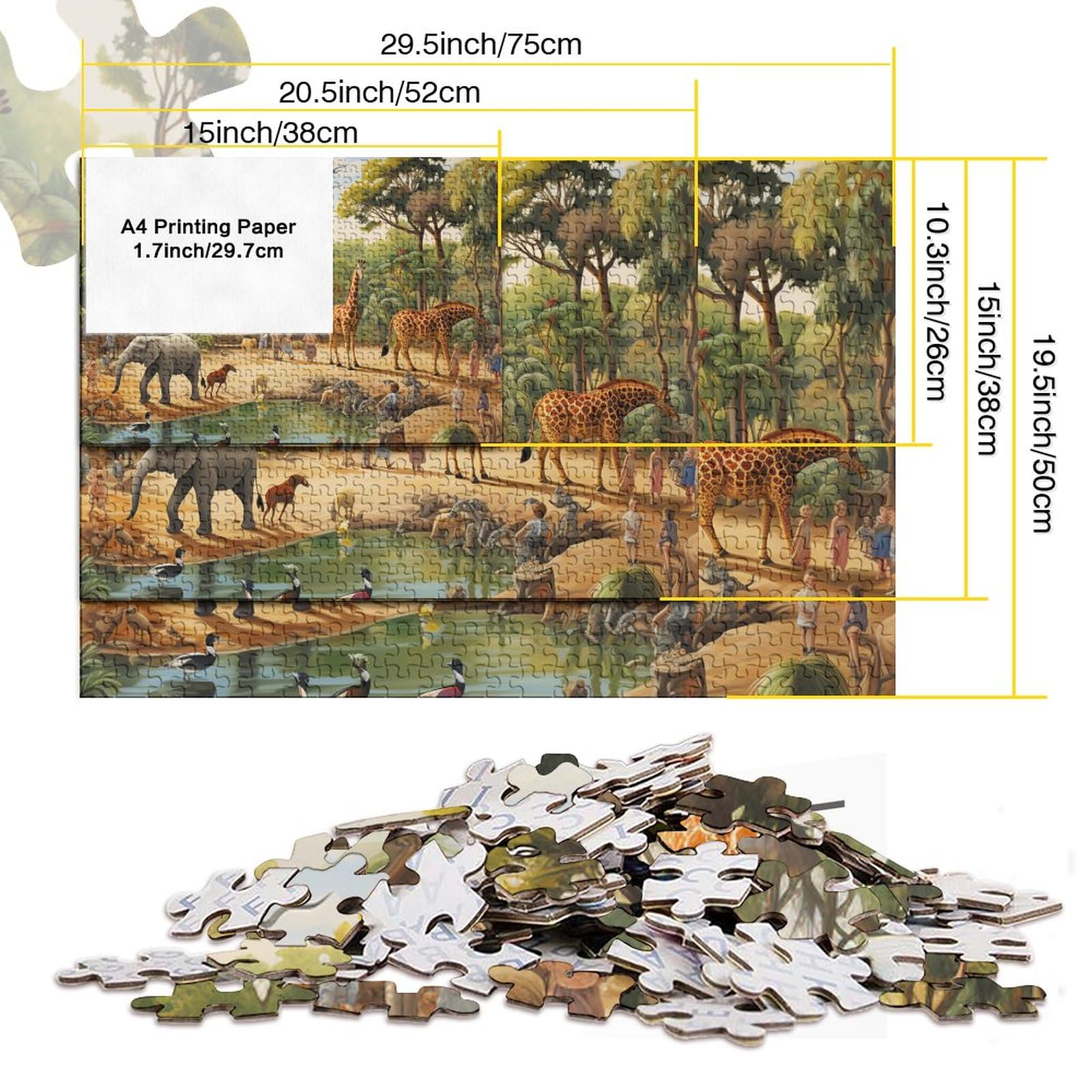 KAAYEE Puzzle in legno 280 pezzi, puzzle in legno, puzzle, puzzle in legno, animali, puzzle in