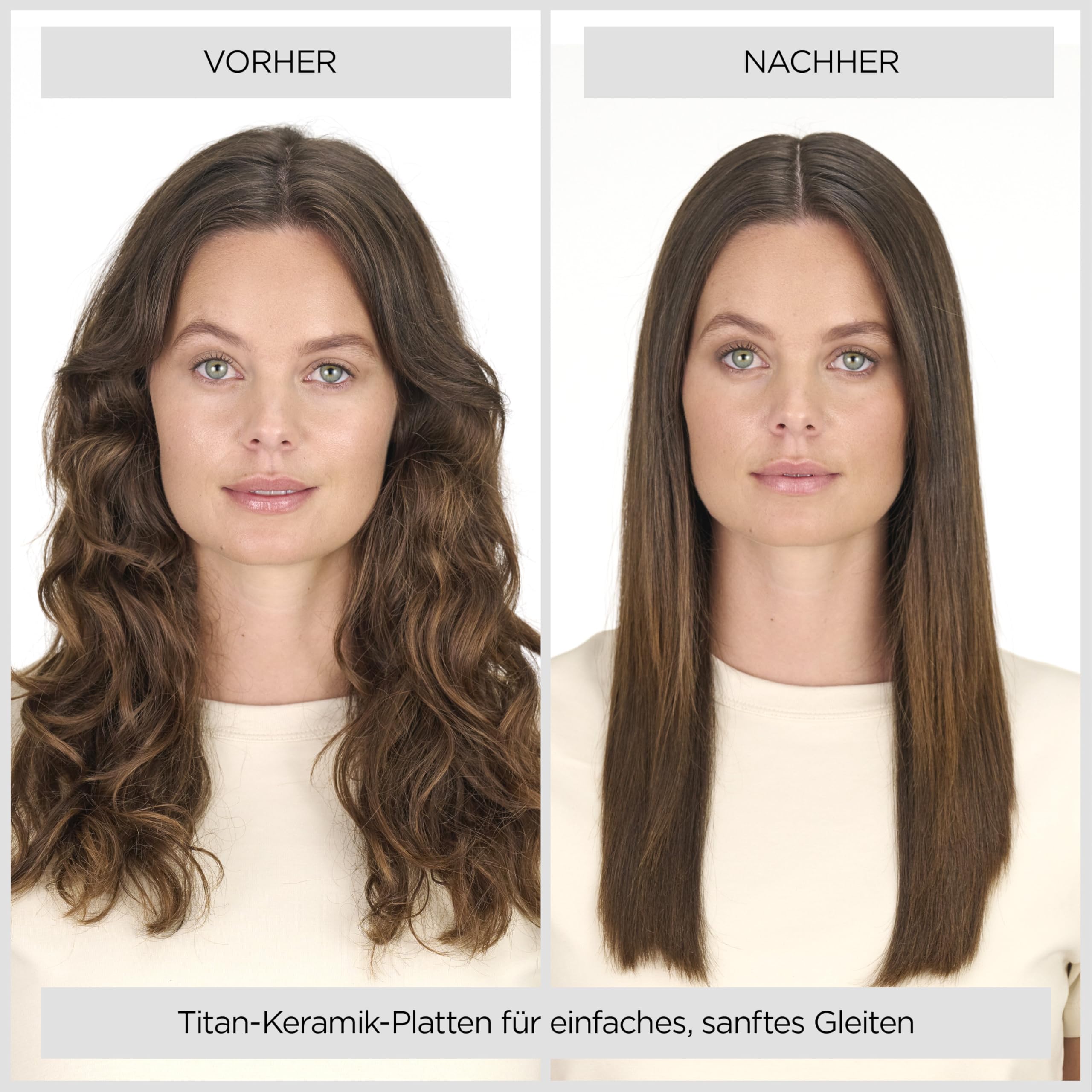 BaByliss Midnight Luxe Glätteisen - Titanium Ceramic Floating Plates für sanftes Gleiten, schnelles Aufheizen in 30 Sekunden, 3 Heizstufen bis zu 235°C, weltweit einsetzbar, 2516PE