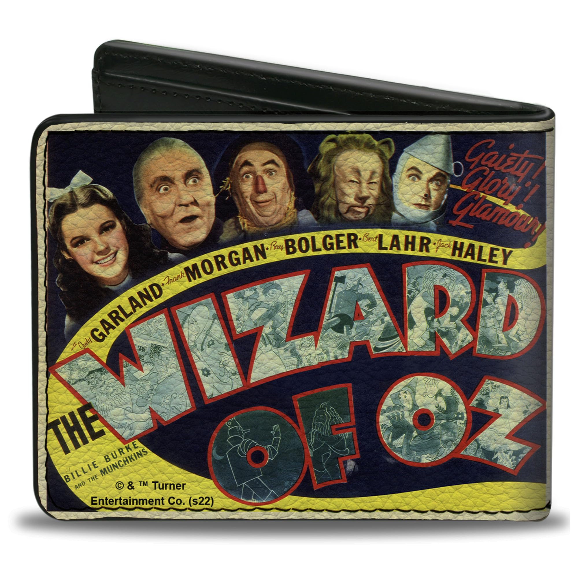 Buckle-Down Movies Wallet, Bifold, The Wizard of Oz Vintage Movie Poster with Characters, Vegan Leather